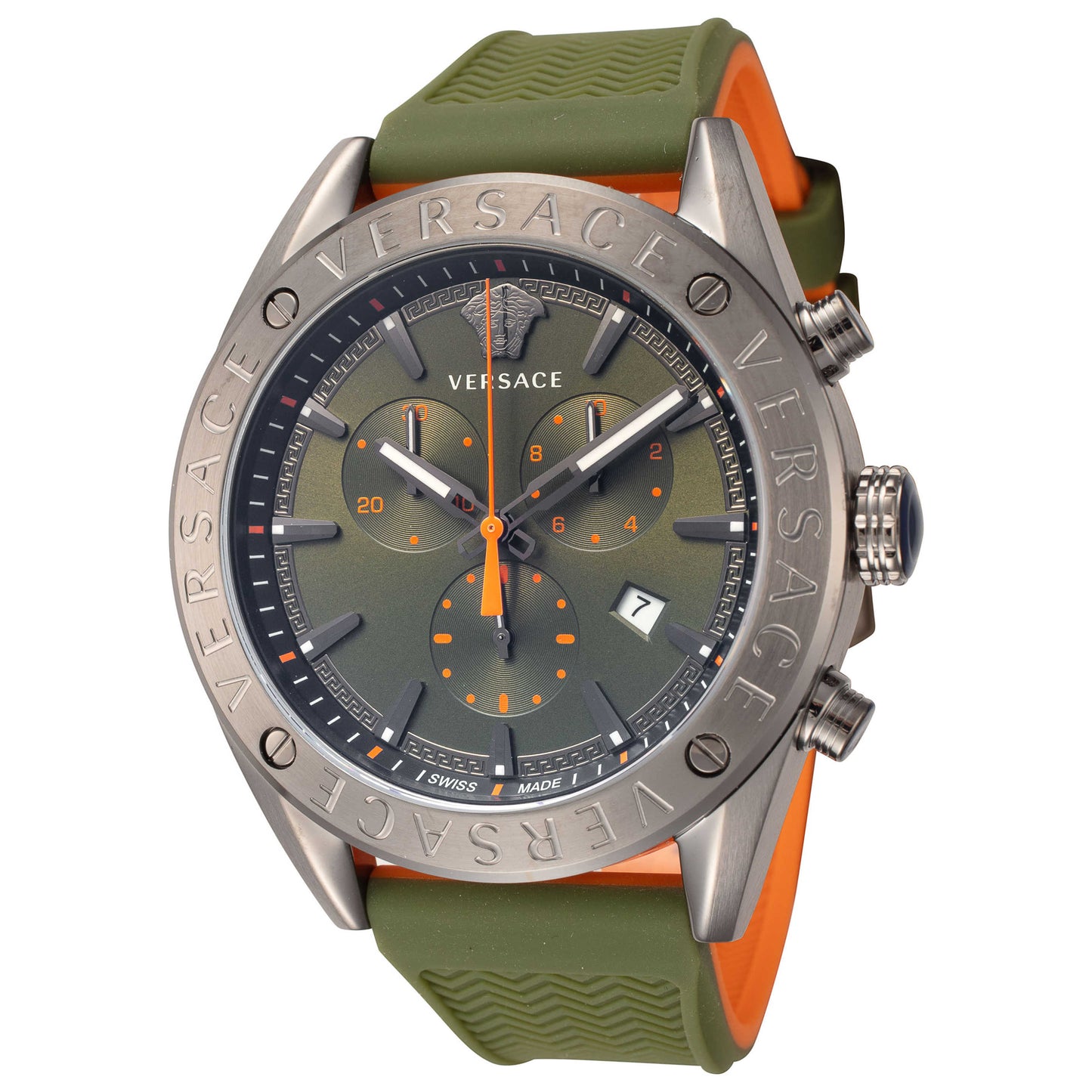 Front view of Versace V-Chrono Men's Quartz Watch VEHB00319