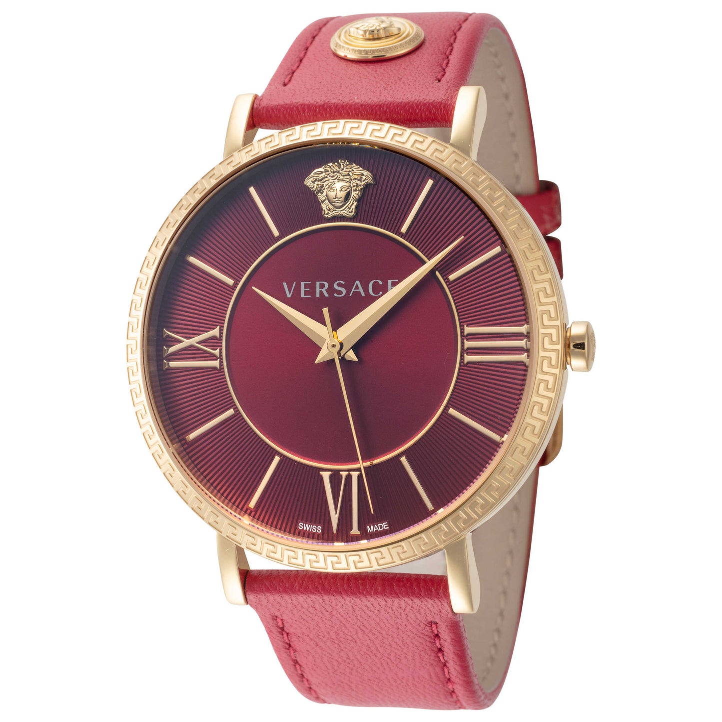 Front view of Versace V-Eternal Men's Quartz Watch VEKA00222