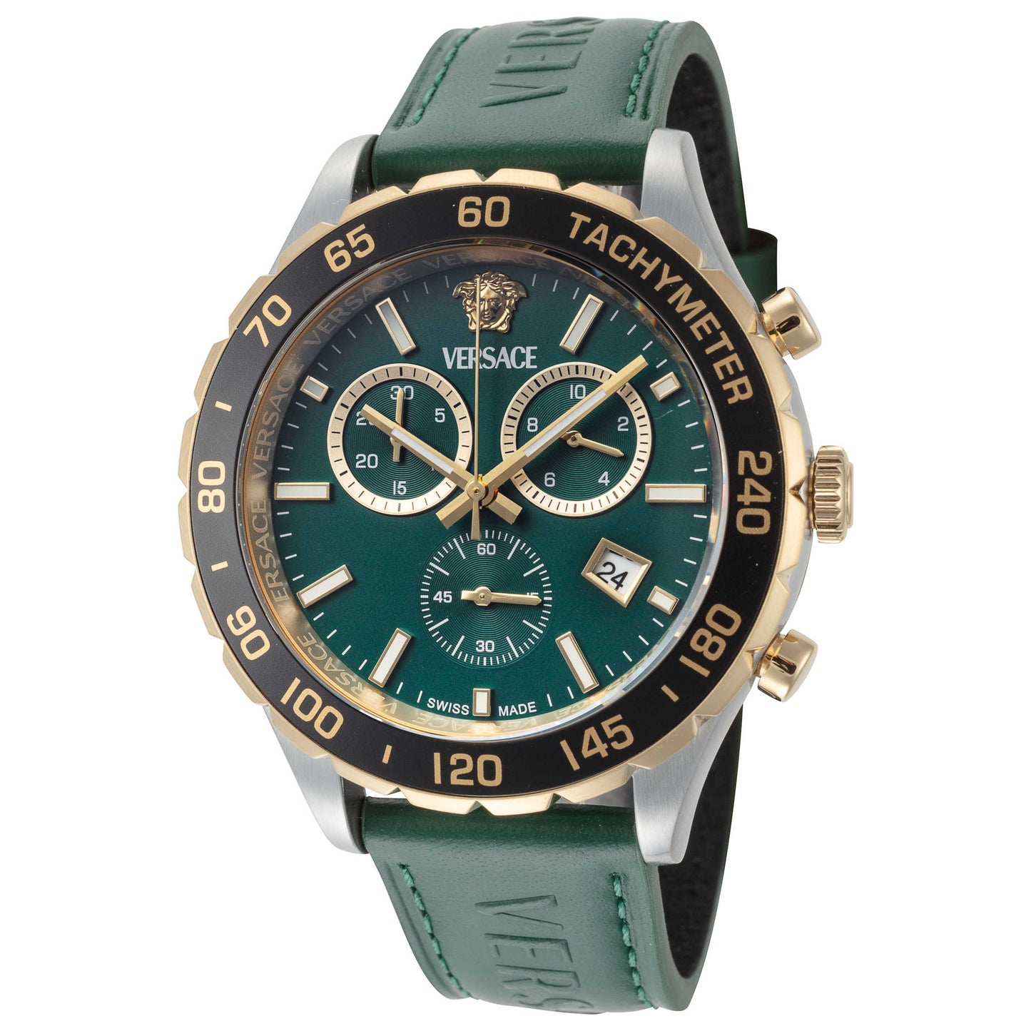 Front view of Versace Hellenyium Men's Quartz Watch VEPCA0224