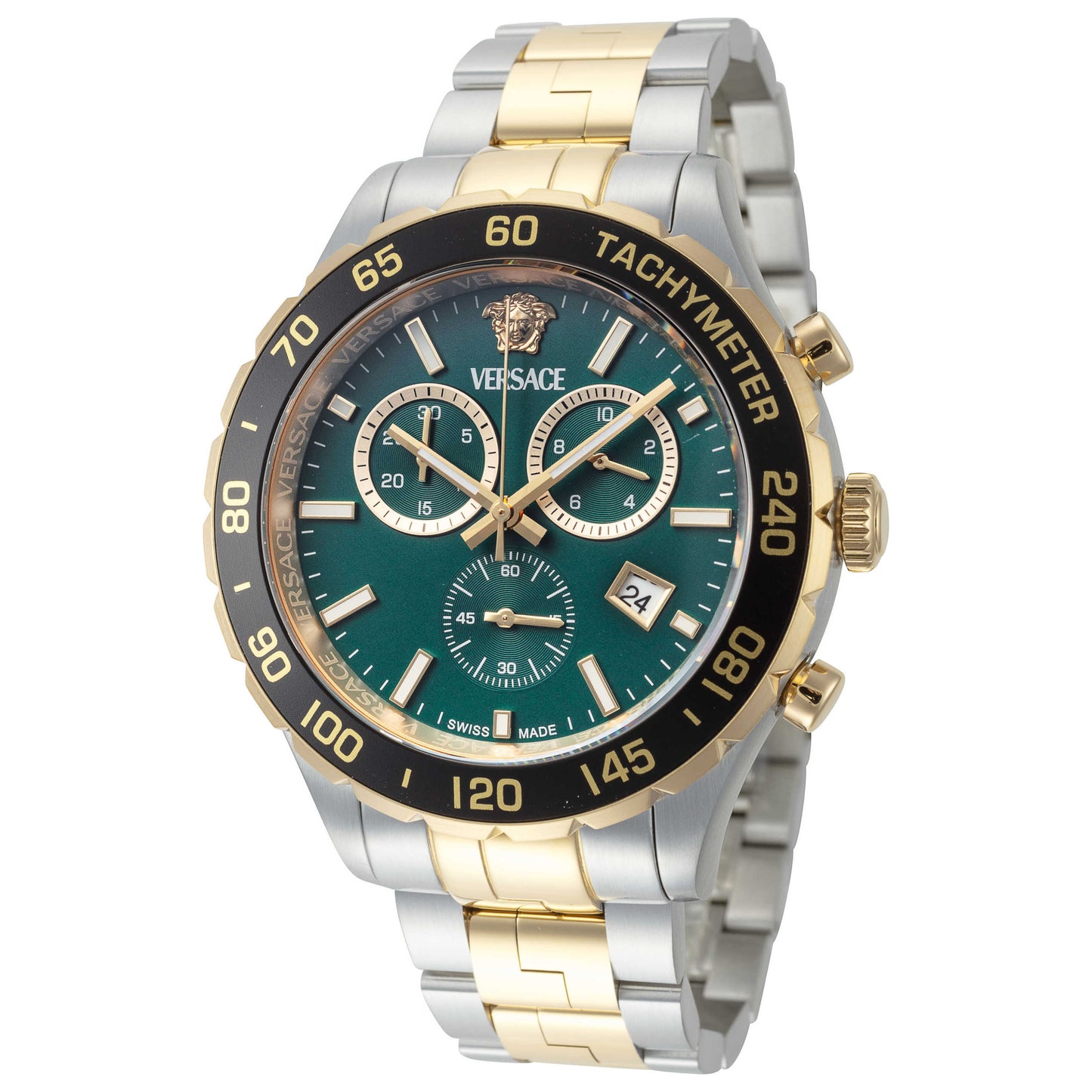 Front view of Versace Hellenyium Men's Quartz Watch VEPCA0524