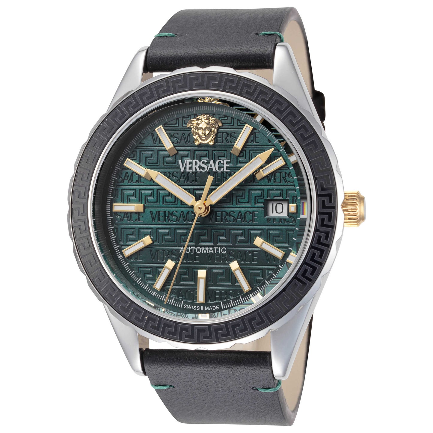 Front view of Versace Hellenyium Men's Automatic Watch VEQCA0124