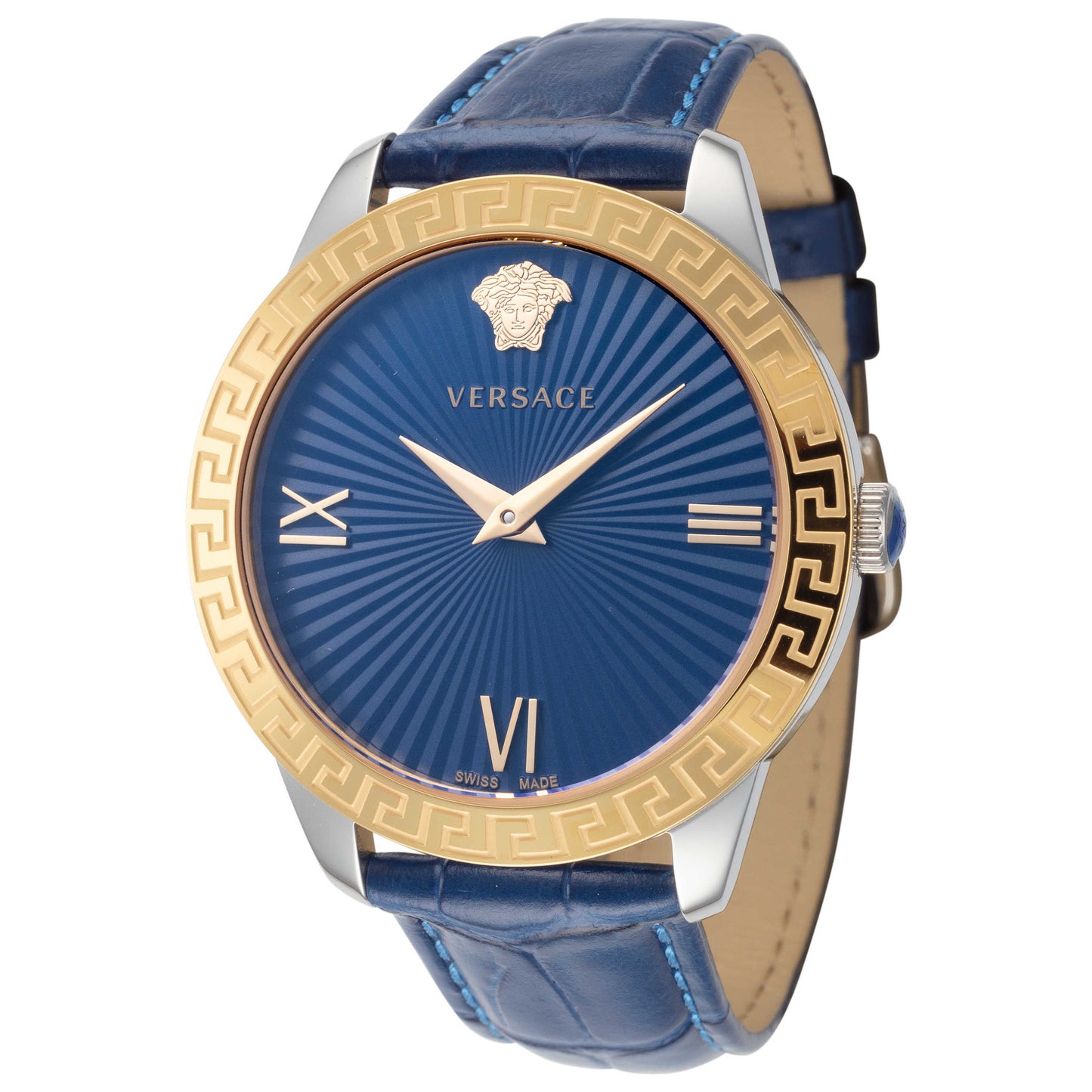 Front view of Versace Greca Signature Women's Quartz Watch VEVC00219