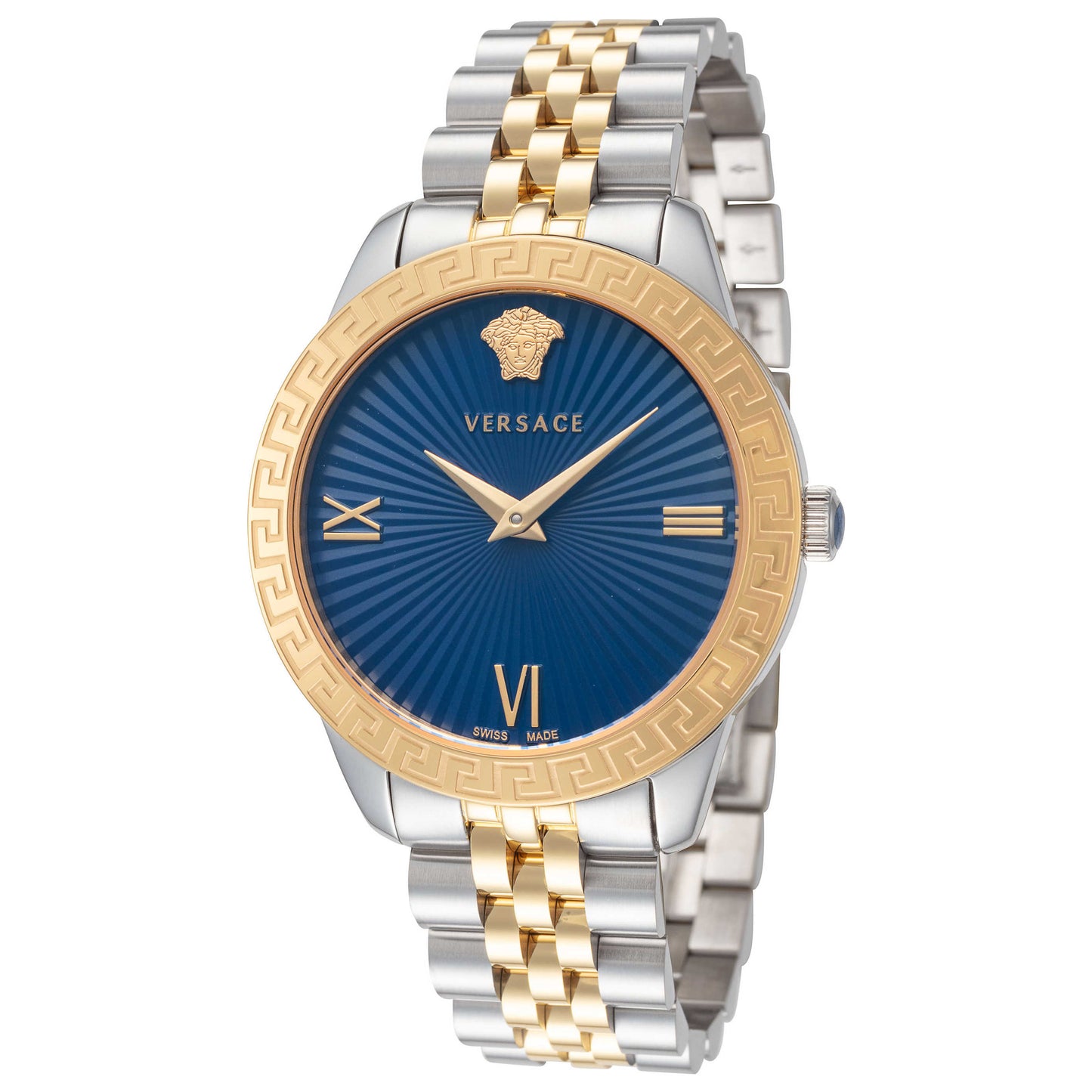 Front view of Versace Greca Signature Women's Quartz Watch VEVC00719