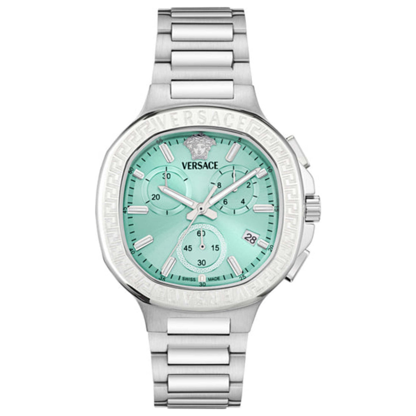 Front view of Versace V-Chrono Unisex Quartz Watch VEVCA0324