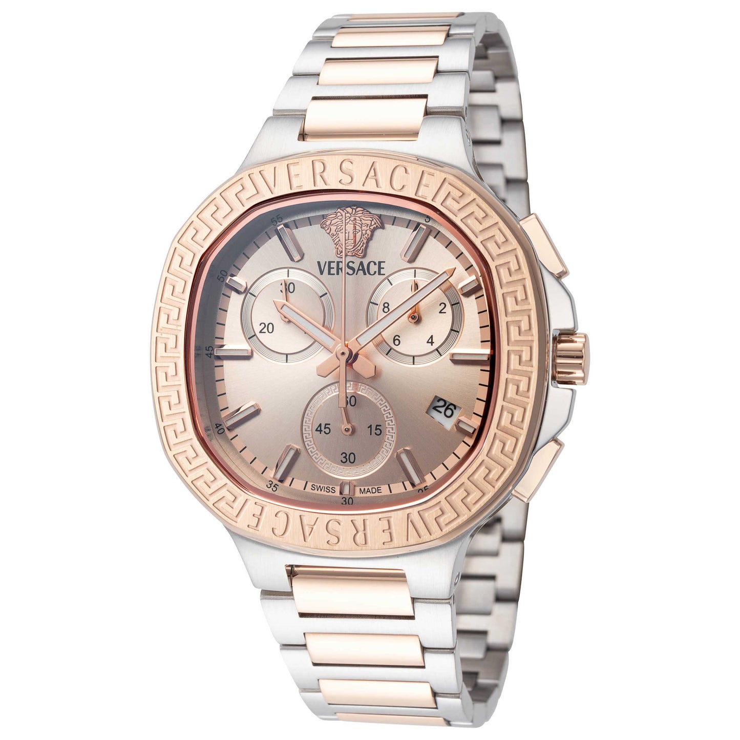 Front view of Versace V-Chrono Unisex Quartz Watch VEVCA0524