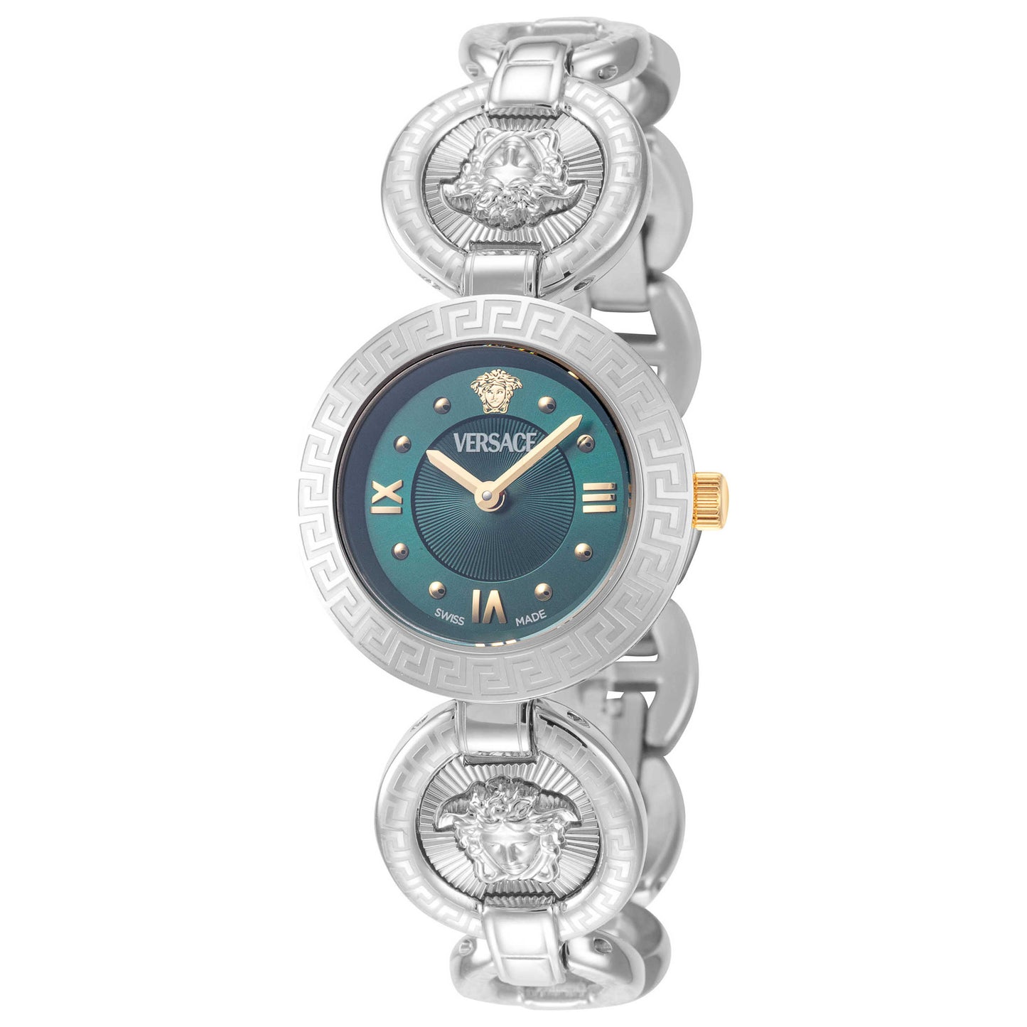 Front view of Versace Greca Jewel Women's Quartz Watch VEWCA0224