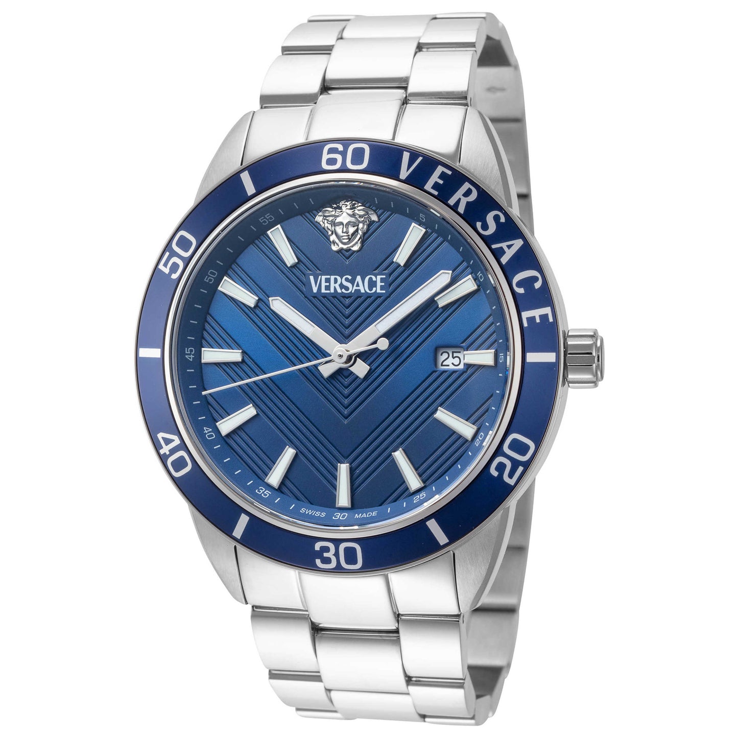 Front view of Versace Greca Urban Men's Quartz Watch VEYCA0424