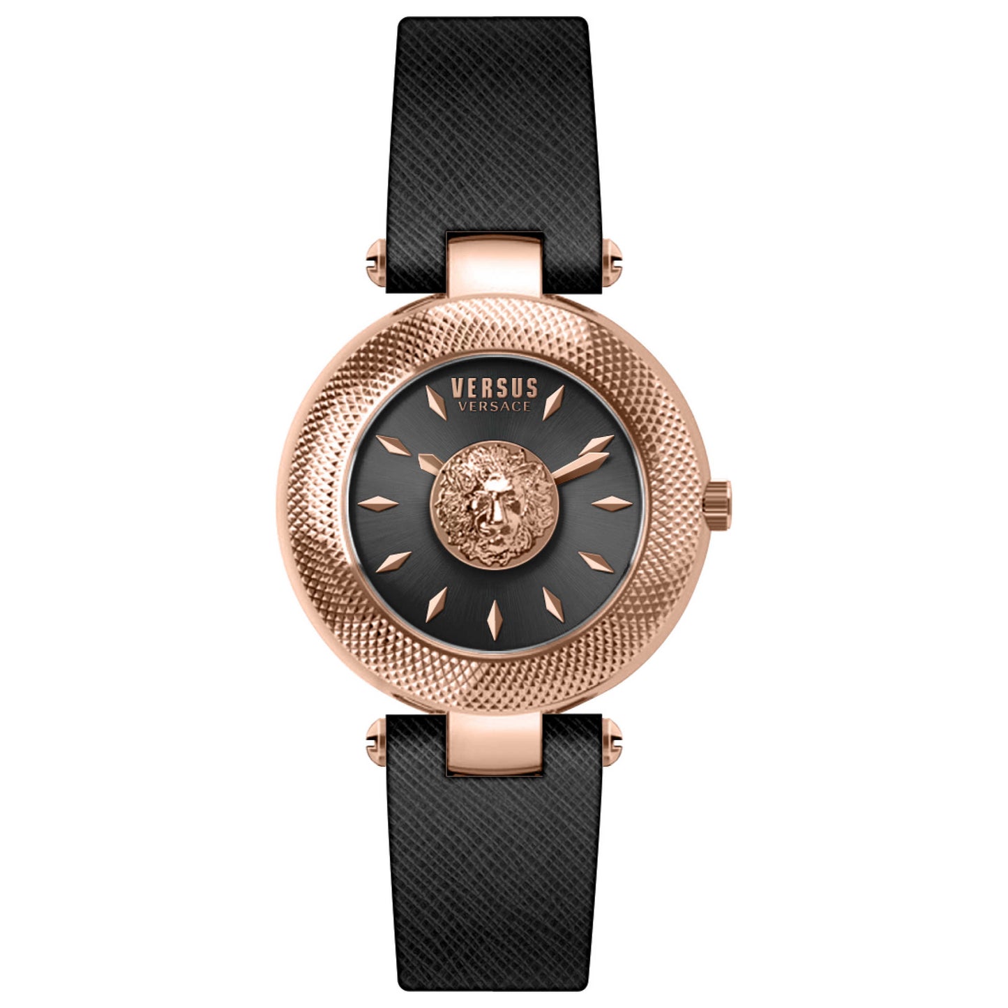 Front view of Versus Versace Brick Lane Lion Women's Quartz Watch VSP217021