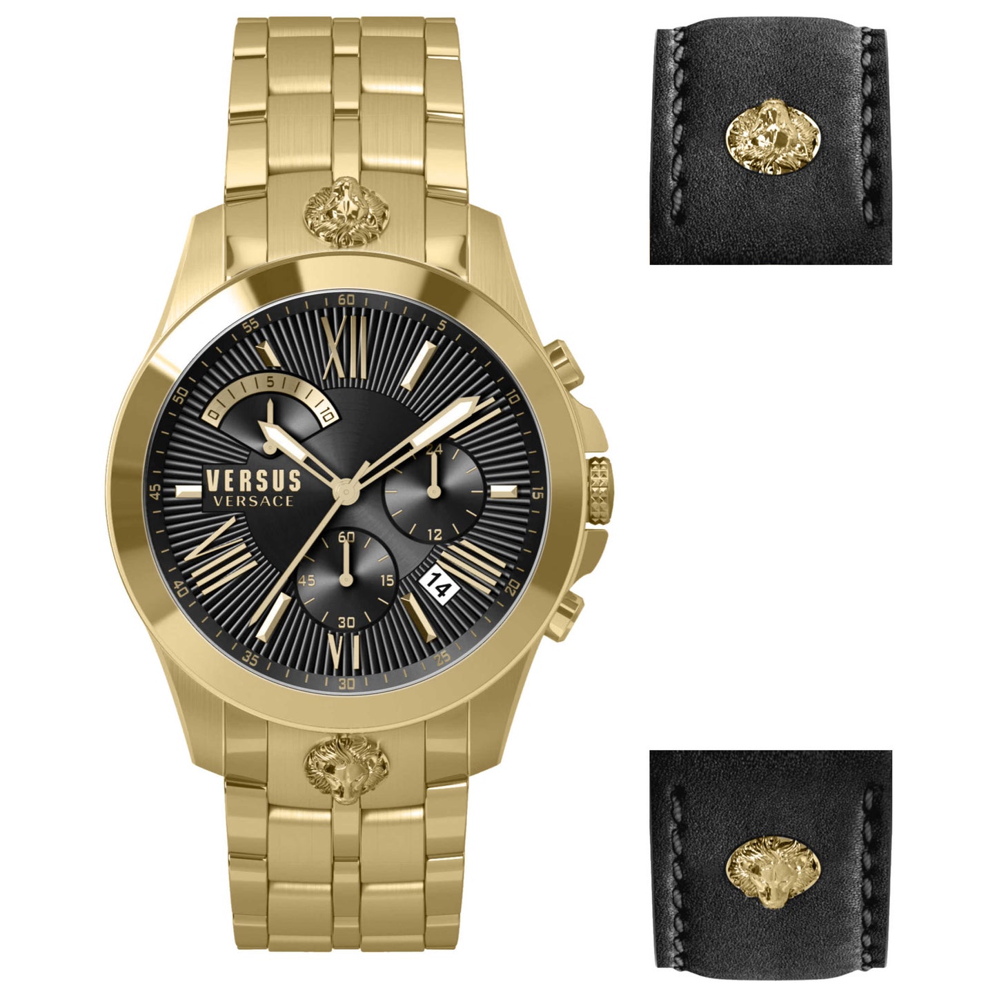 Front view of Versus Versace Chrono Lion Men's Quartz Watch VSPBH3321