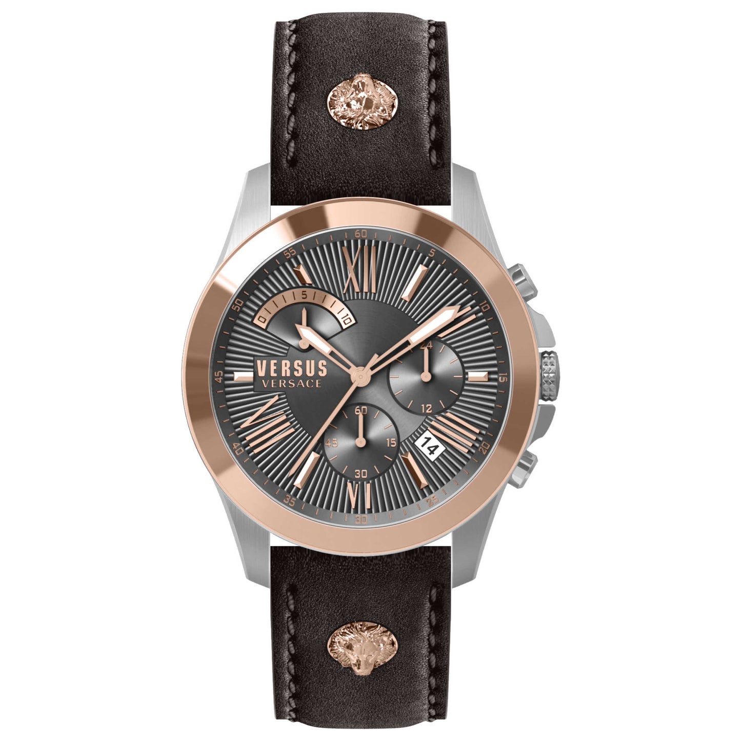 Front view of Versus Versace Chrono Lion Arch Men's Quartz Watch VSPBH8321