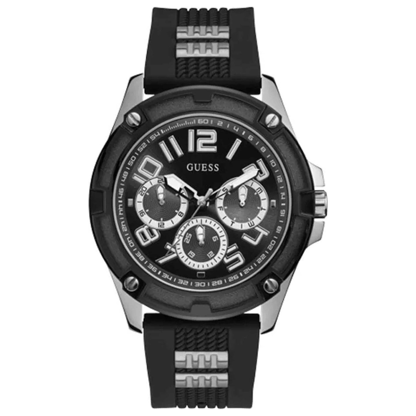 Front view of Guess Delta Men's Quartz Watch W0051G1