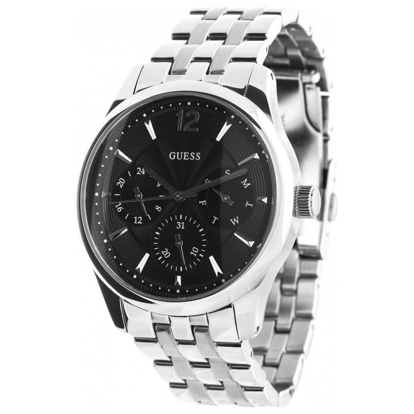 Front view of Guess Asset Men's Quartz Watch W0474G1