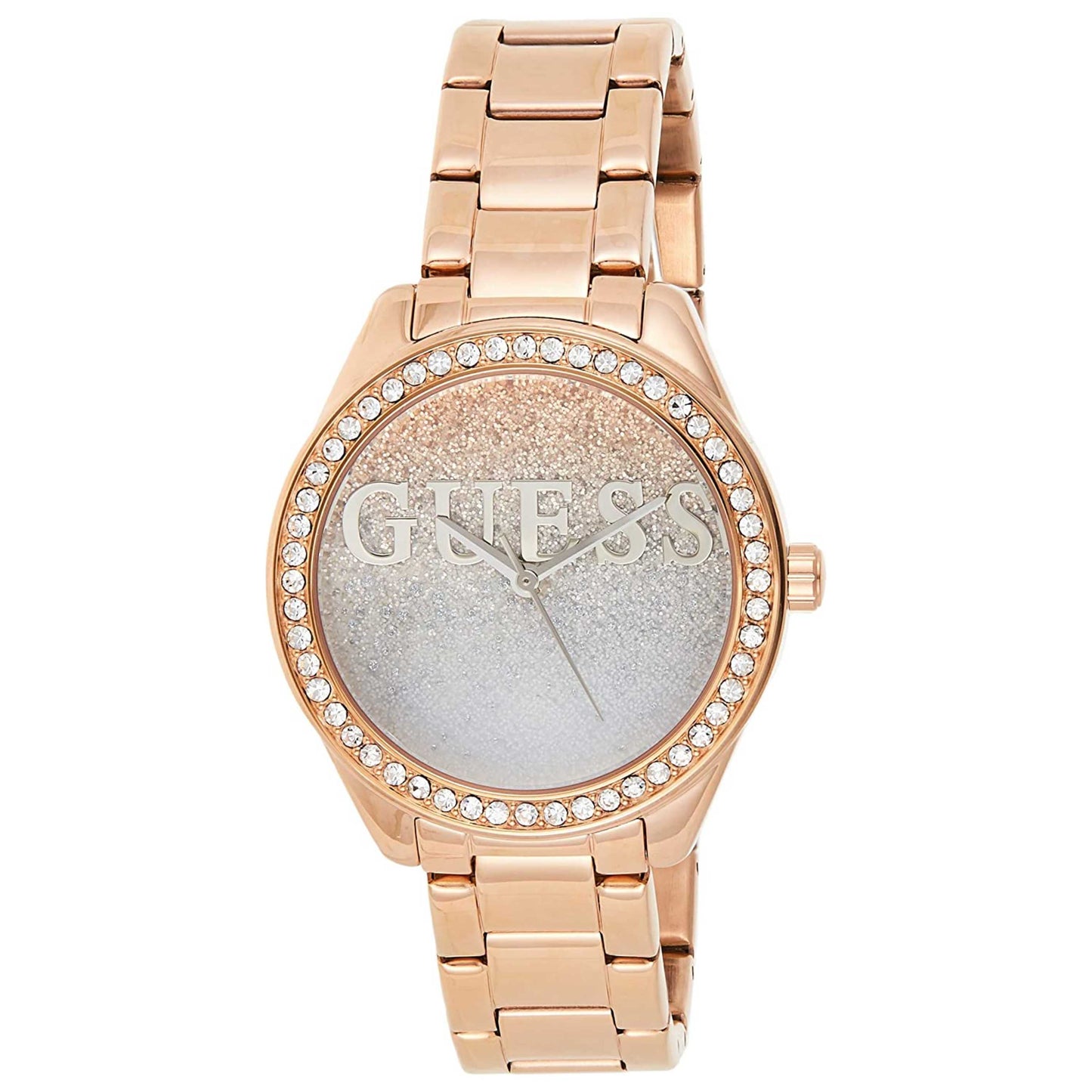 Front view of Guess Glitter Girl Women's Quartz Watch W0987L3