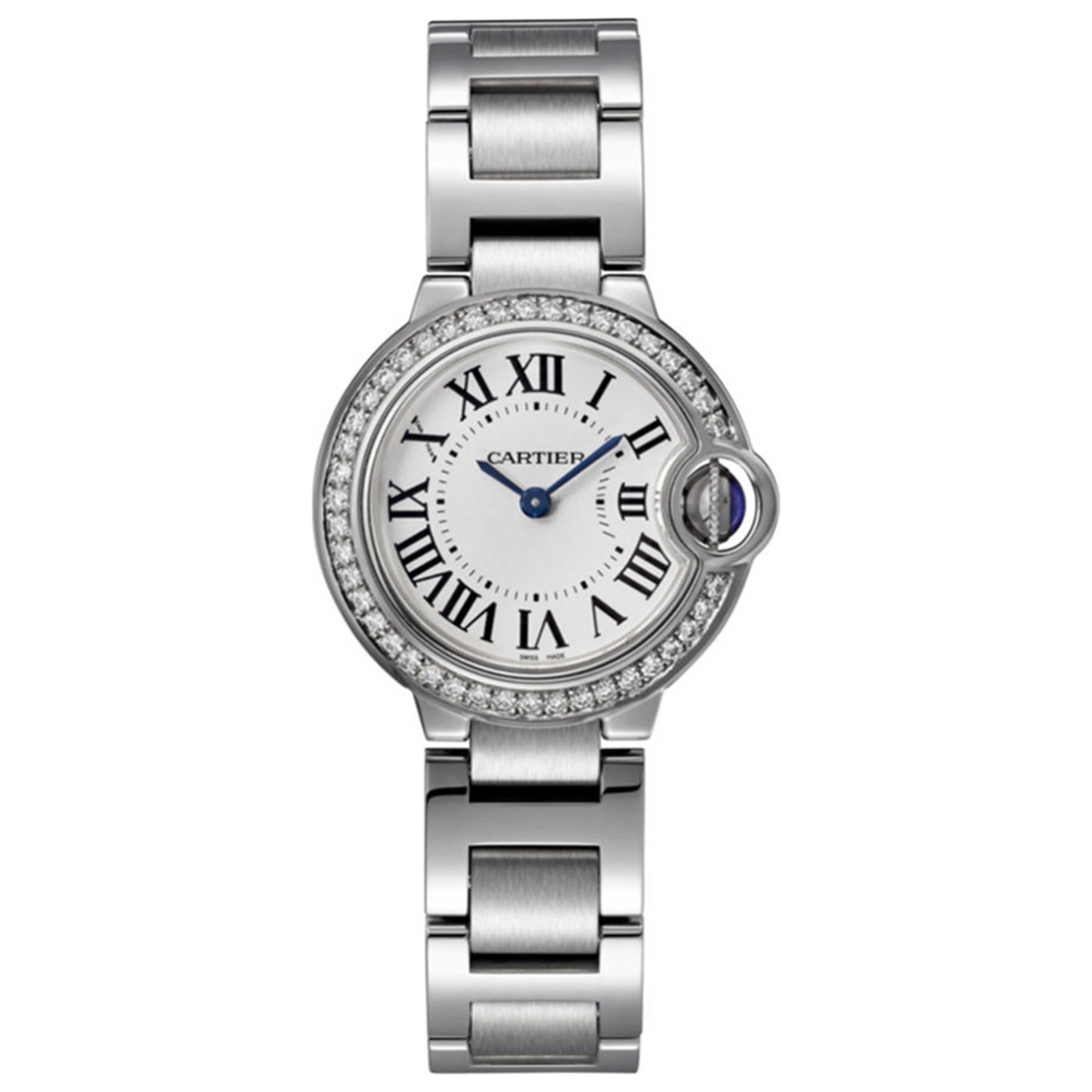 Front view of Cartier Ballon Bleu Diamond Women's Quartz Watch W4BB0015