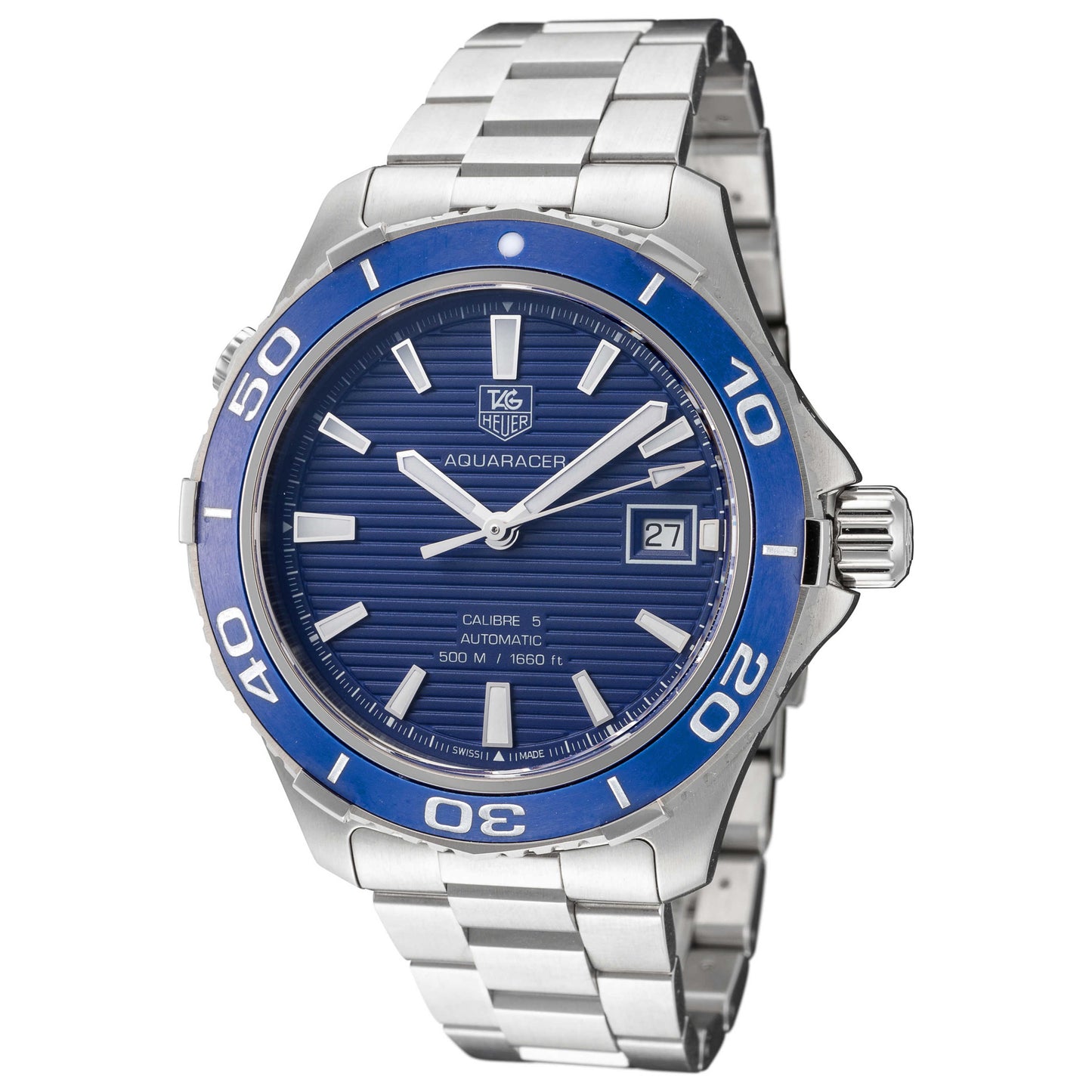 Front view of Tag Heuer Aquaracer Men's Automatic Watch WAK2111-BA0830