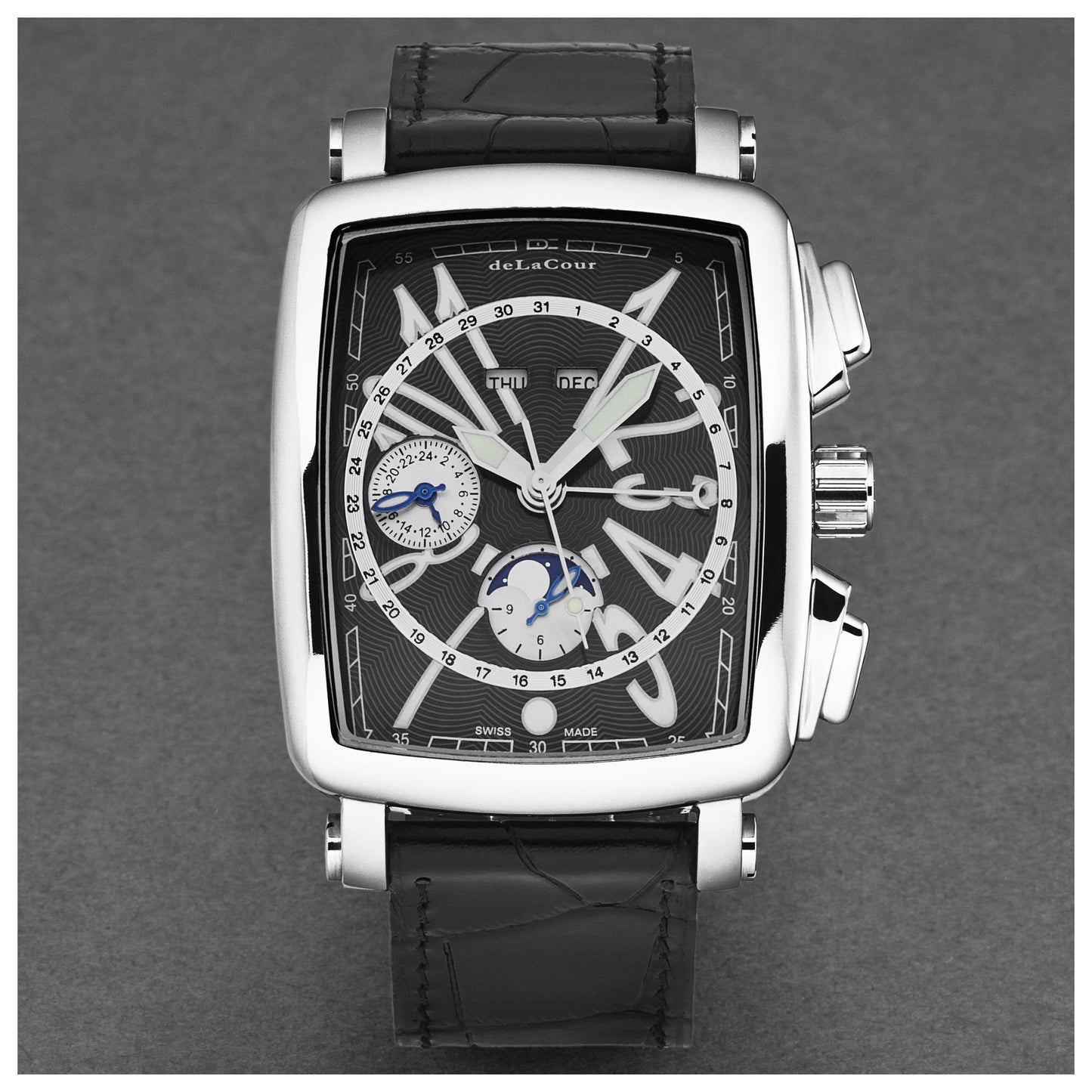 DeLaCour ViaLarga Men's Automatic Watch WAST1026-BLK - Image #4