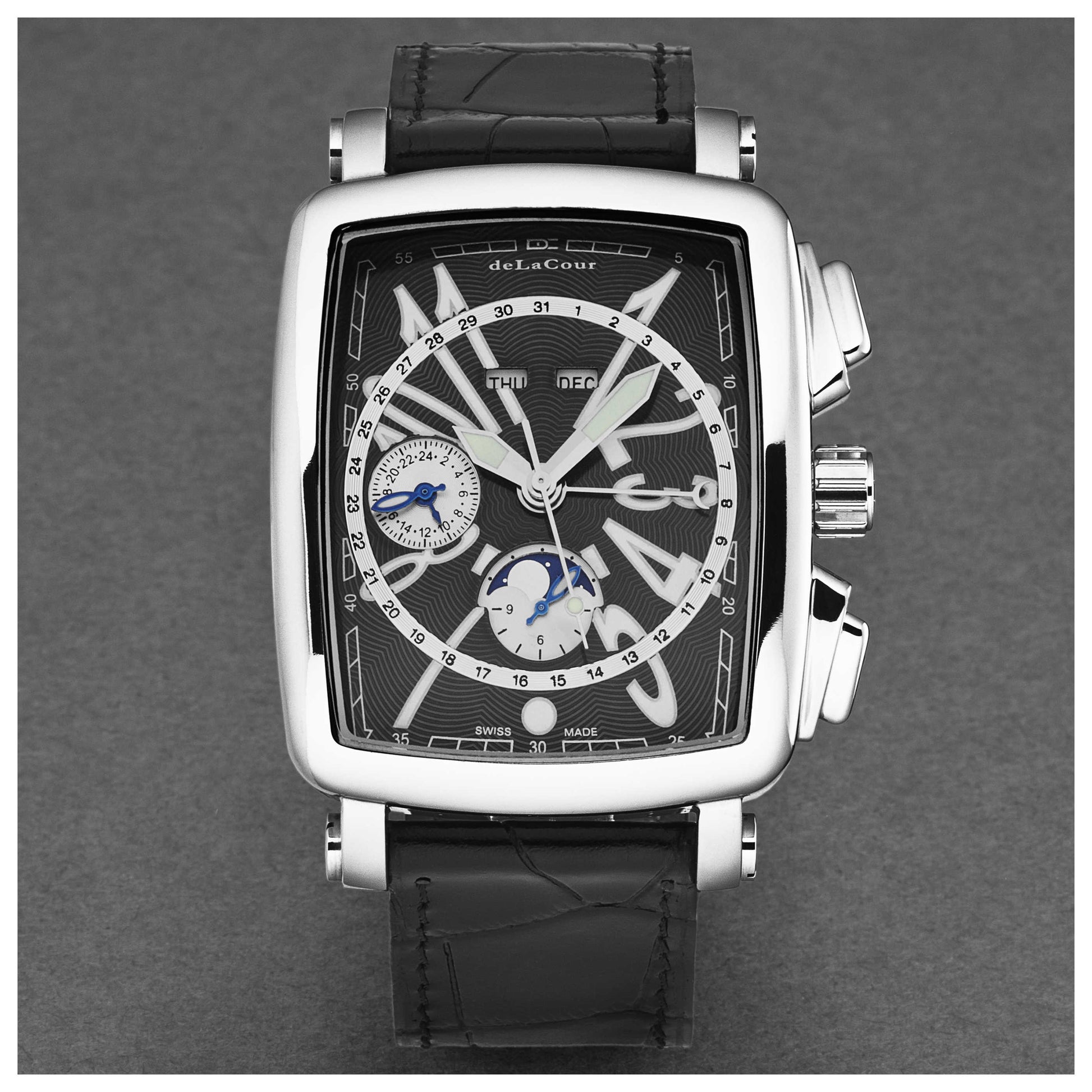 DeLaCour ViaLarga Men's Automatic Watch WAST1026-BLK - Image #4