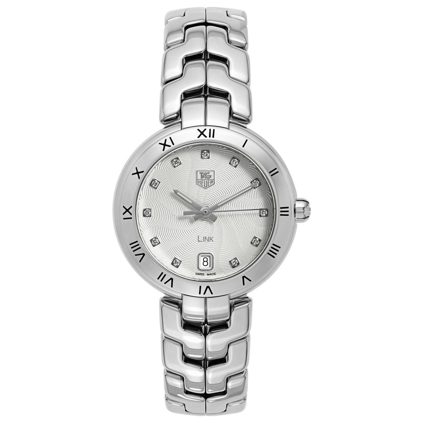 Front view of Tag Heuer Link Women's Swiss Quartz (Battery-Powered) Watch WAT1311-BA0956