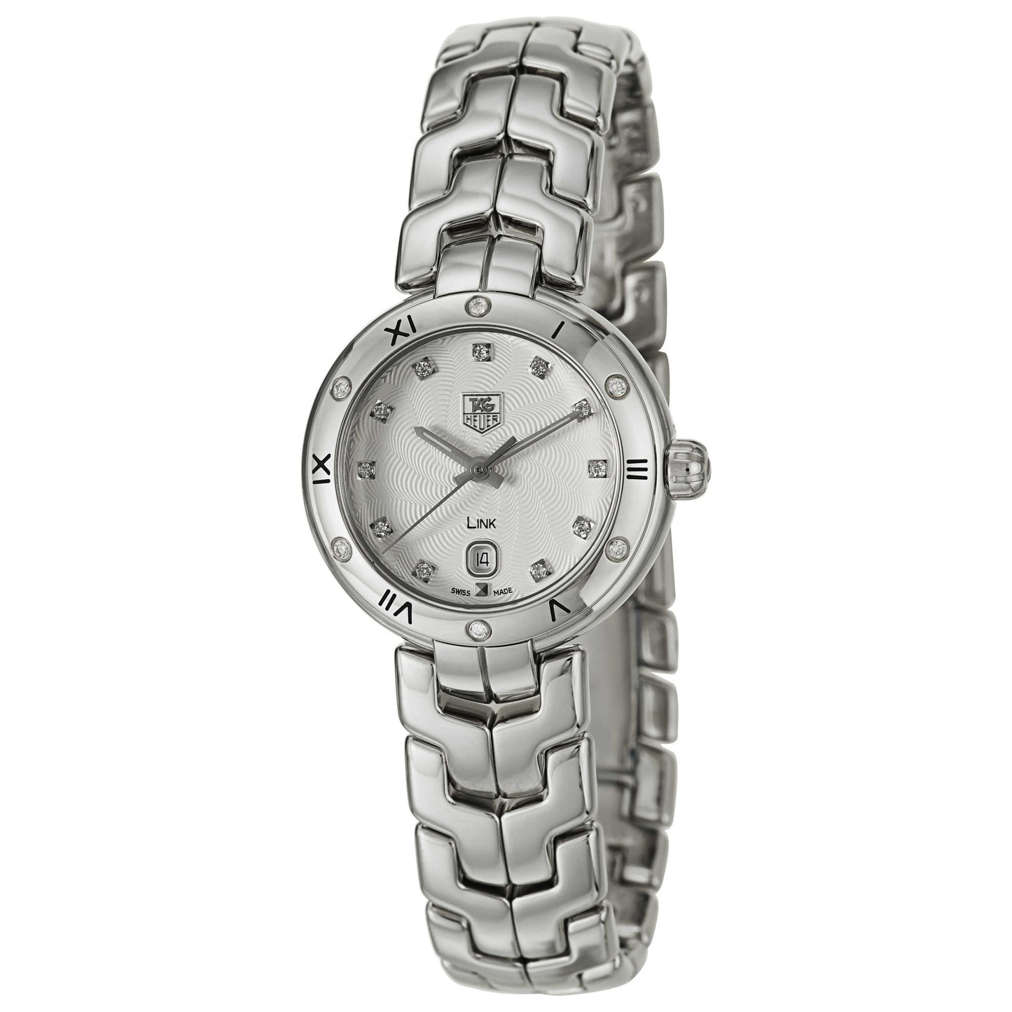 Front view of Tag Heuer Link Women's Swiss Quartz (Battery-Powered) Watch WAT1413-BA0954