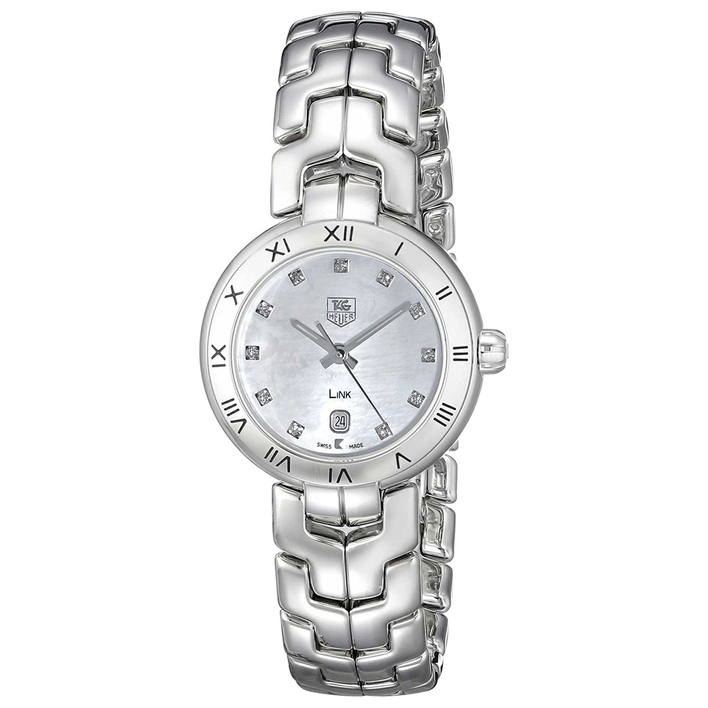 Front view of Tag Heuer Link Women's Swiss Quartz (Battery-Powered) Watch WAT1417-BA0954-SD