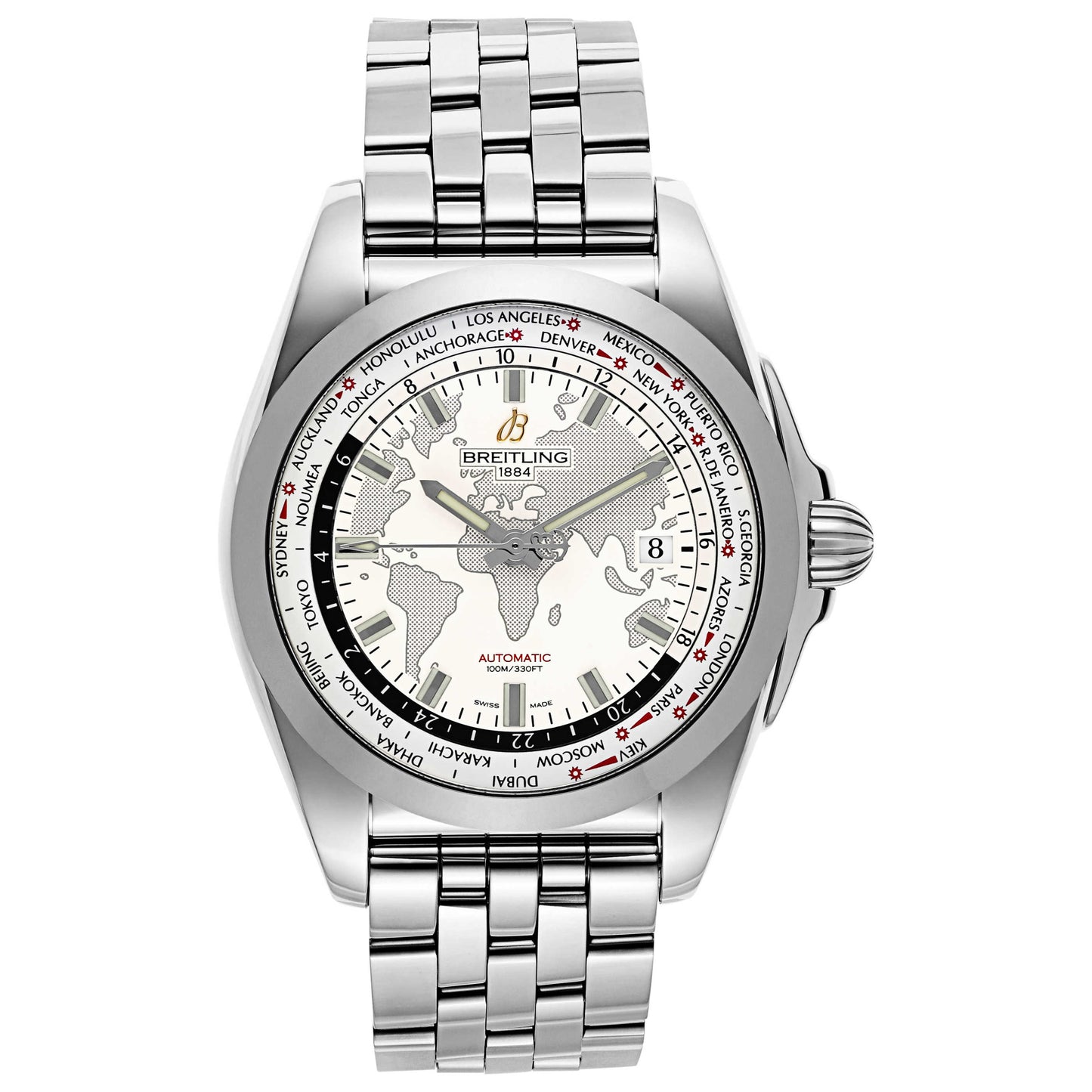 Front view of Breitling Galactic Men's Automatic Watch WB3510U0-A777-375A