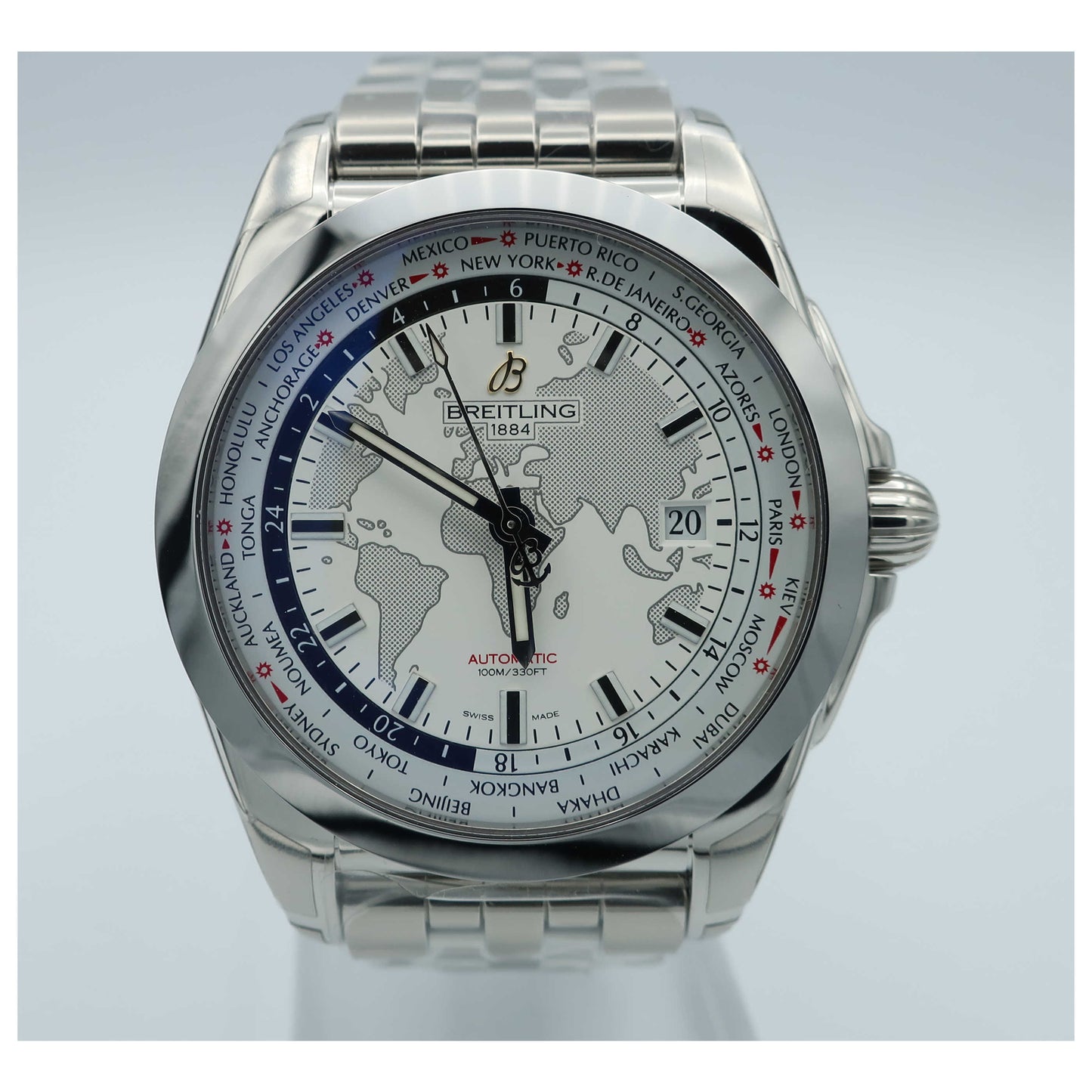 Front view of Breitling Galactic Men's Automatic Watch WB3510U0-A777375A-SD