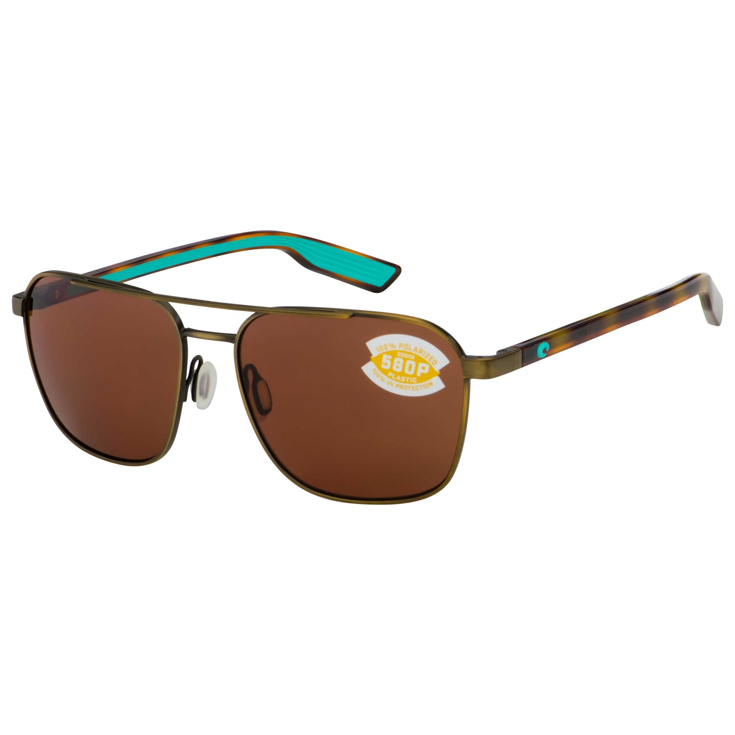 Front view of Costa del Mar Wader Unisex Sunglasses WDR-291-OCP