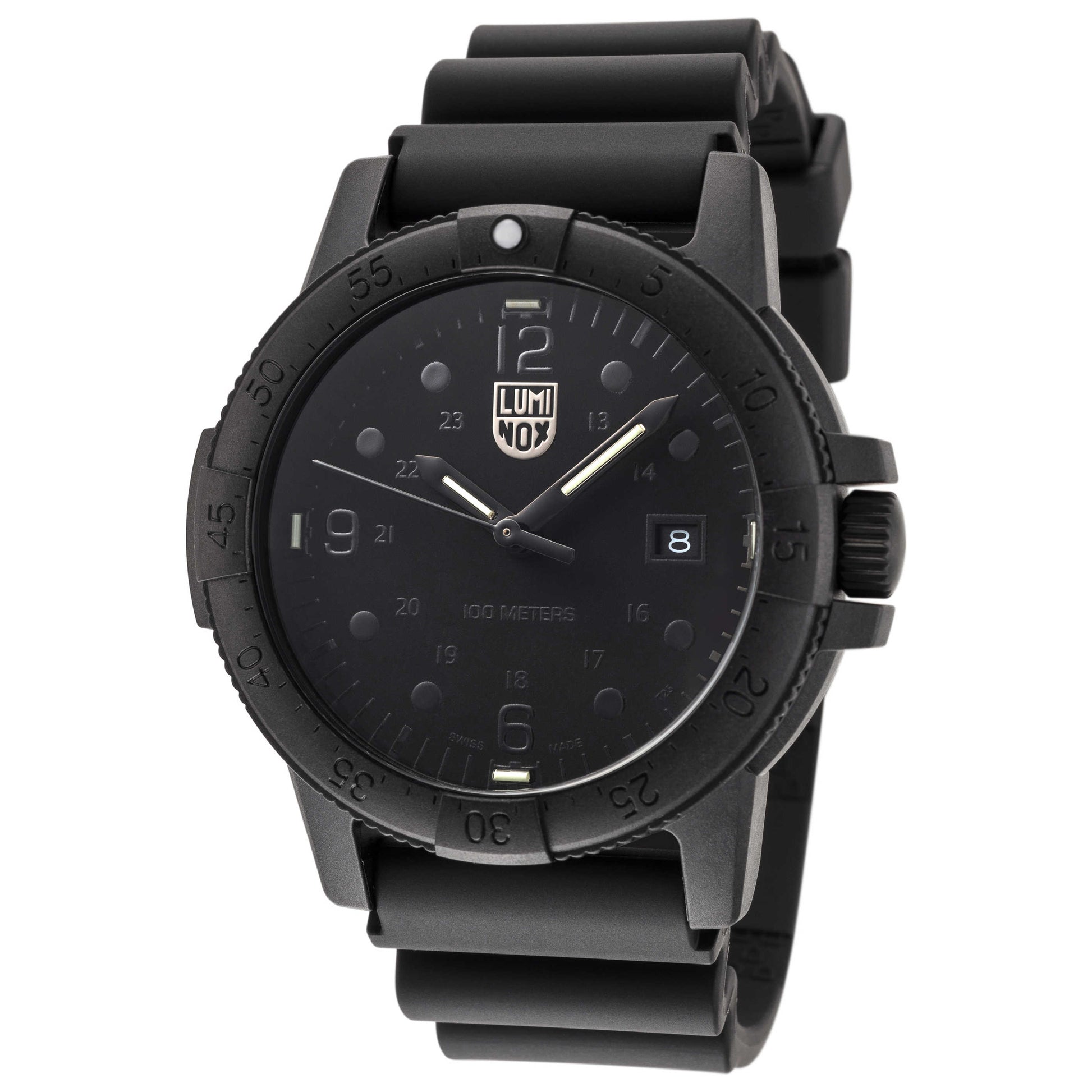 Front view of Luminox Sea Bass Carbonox Men's Quartz Watch X2.2001.BO