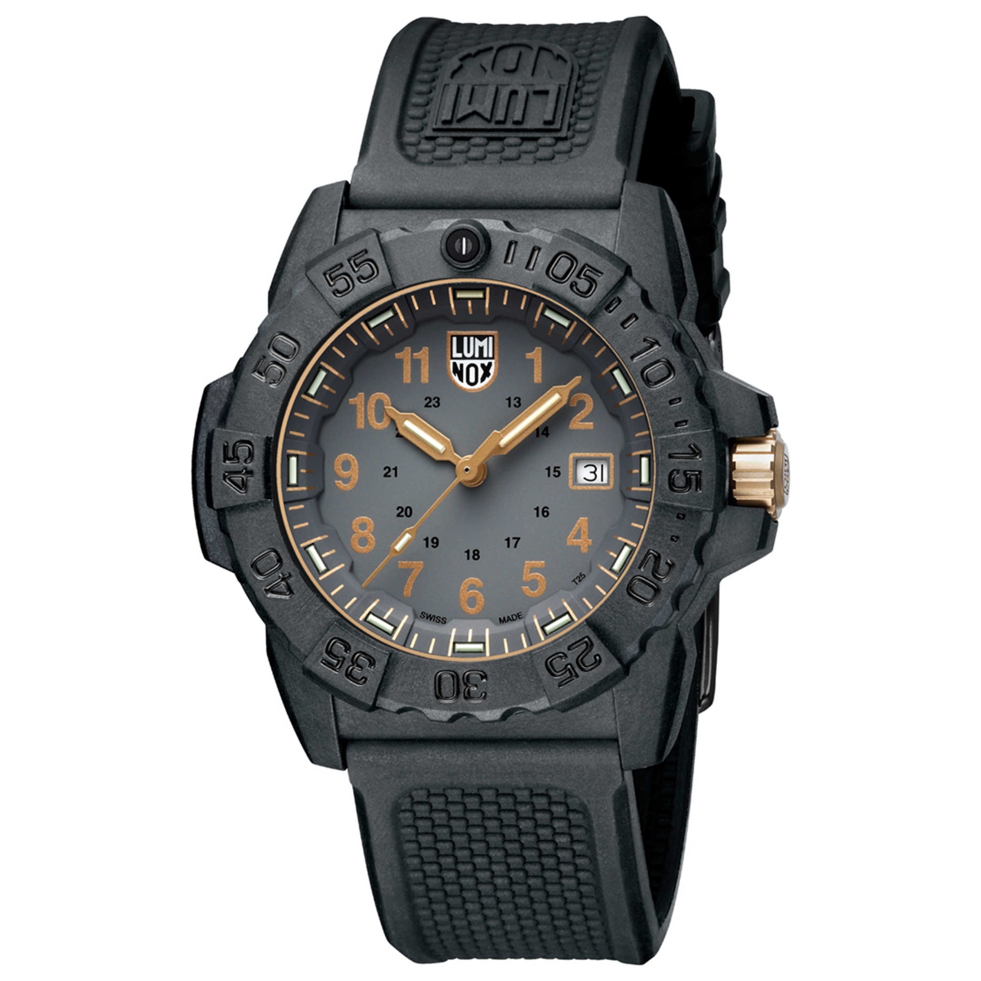 Front view of Luminox Navy Seal Men's Quartz Watch XS.3508.GOLD