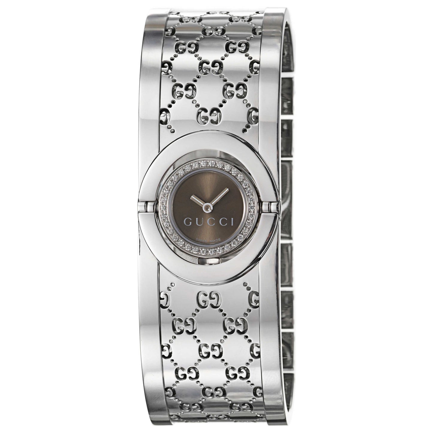 Front view of Gucci 112 Twirl Women's Watch YA112503