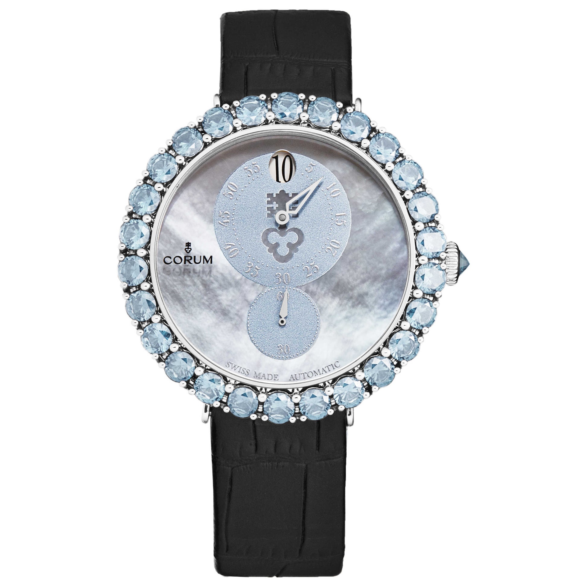 Front view of Corum HeritageEleg Women's Automatic Watch Z254/03642 BK