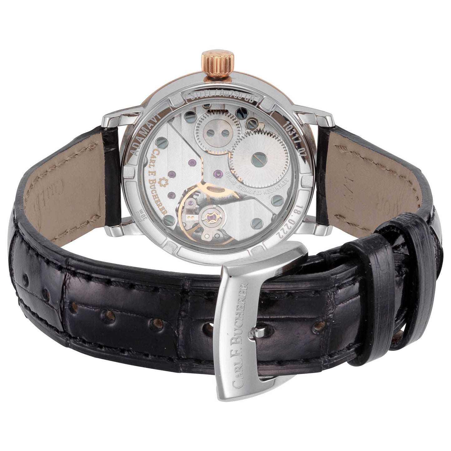 Back view of Carl F. Bucherer Adamavi Women's Manual-Wind Watch 00.10317.07.26.01