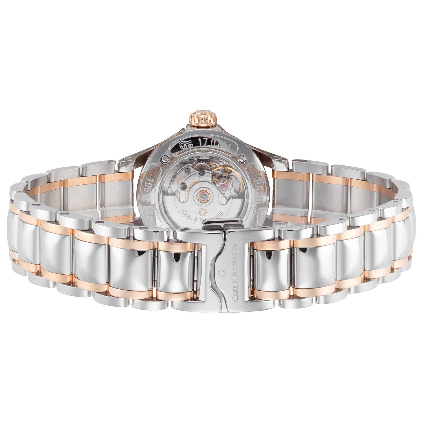 Back view of Carl F. Bucherer Pathos Queen Women's Automatic Watch 00.10550.07.25.21
