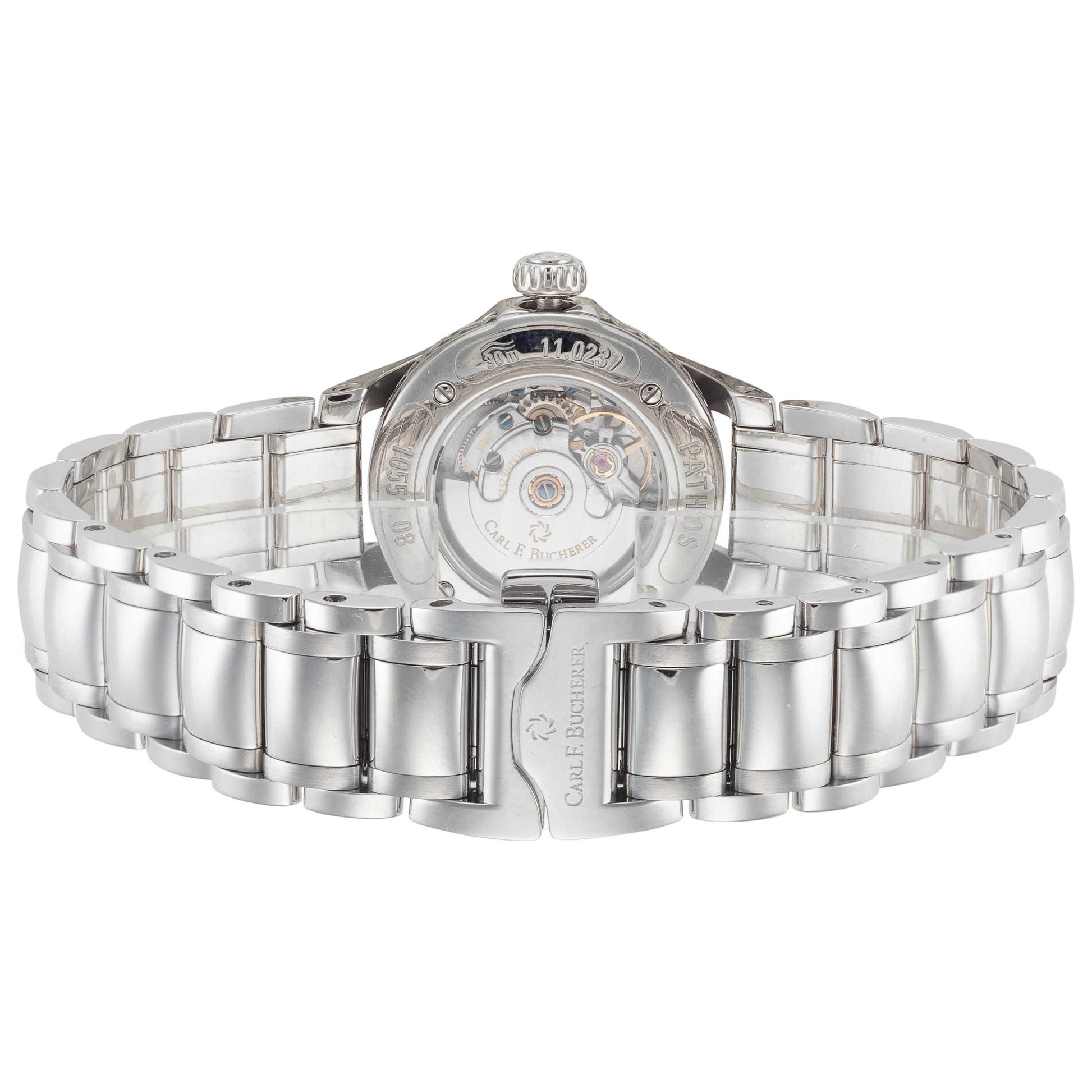 Back view of Carl F. Bucherer Pathos Queen Women's Automatic Watch 00.10551.08.25.31