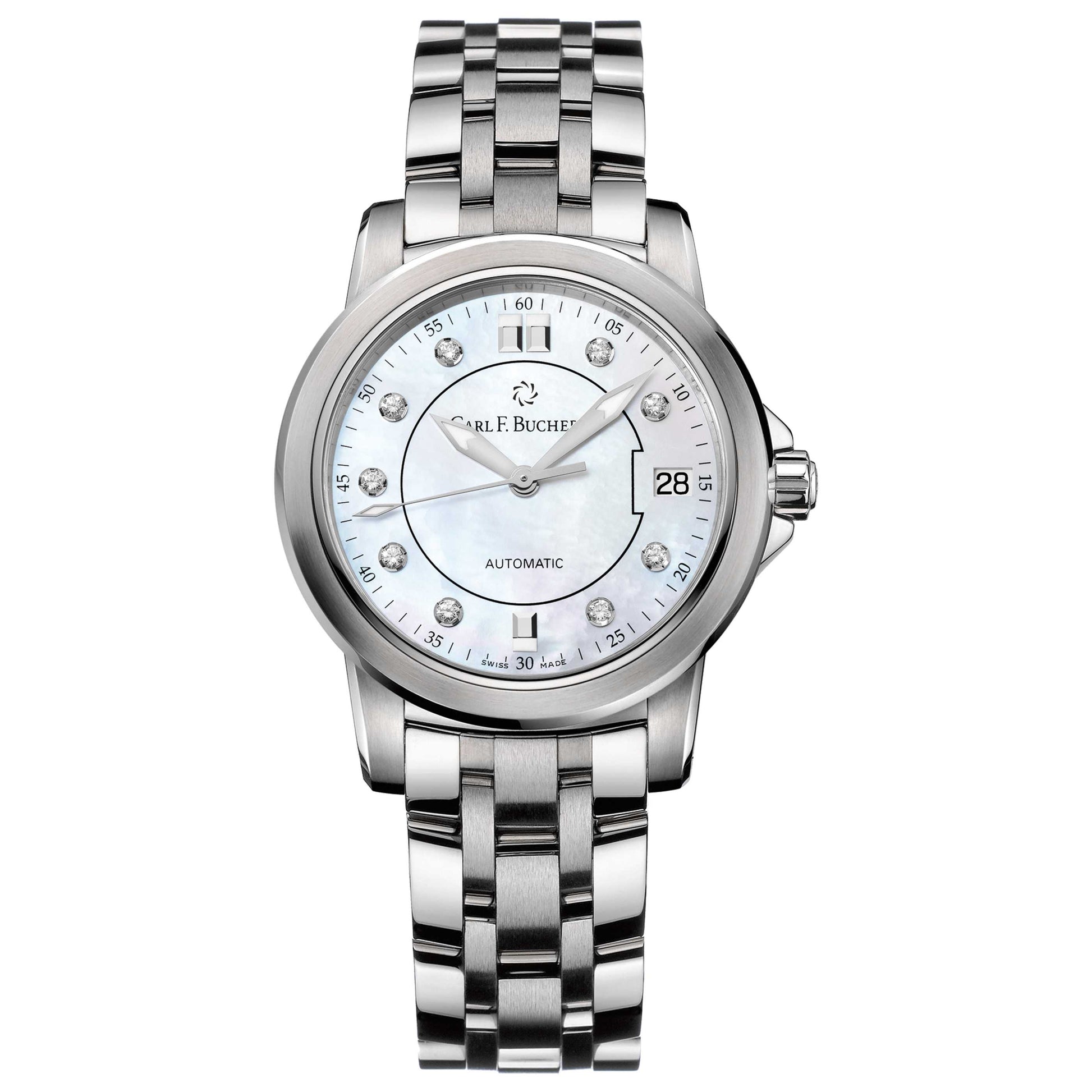 Front view of Carl F. Bucherer Patravi Women's Automatic Watch 00.10621.08.77.21