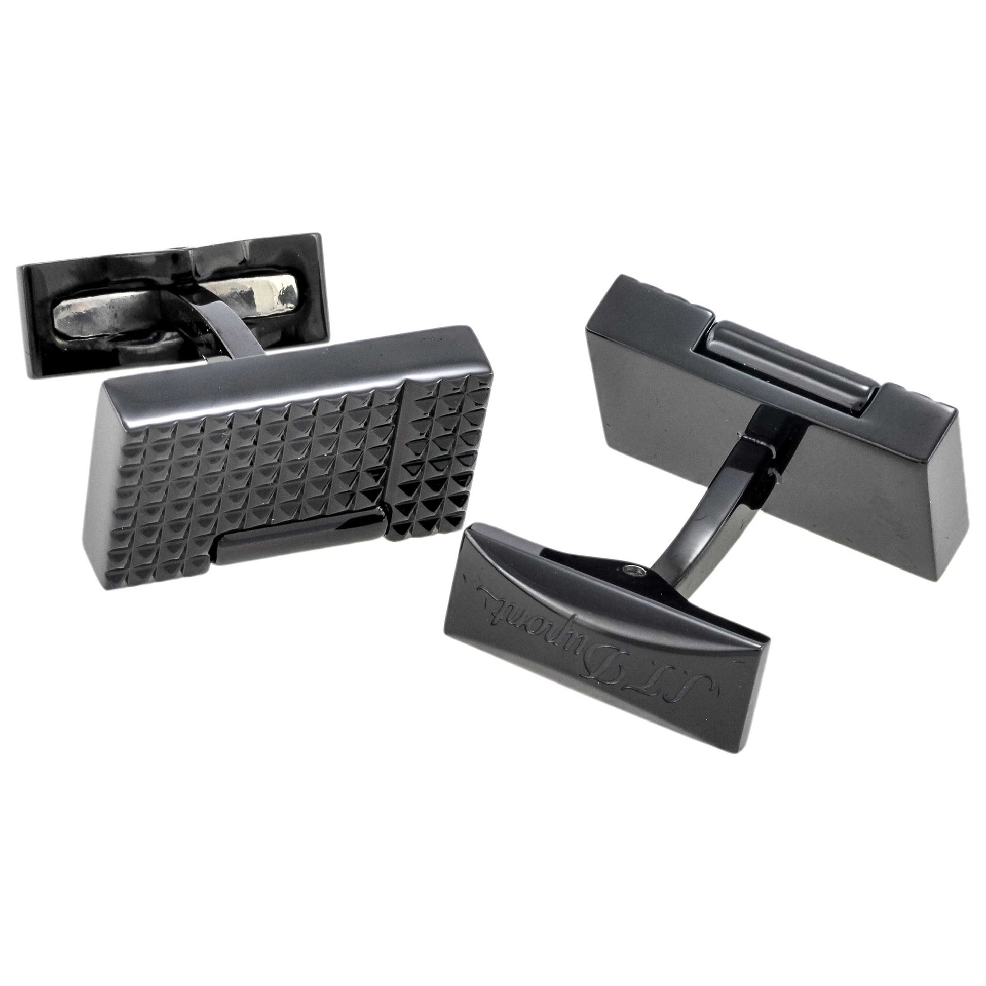 Front view of S.T. Dupont Lighter Men's Cufflink 005370N