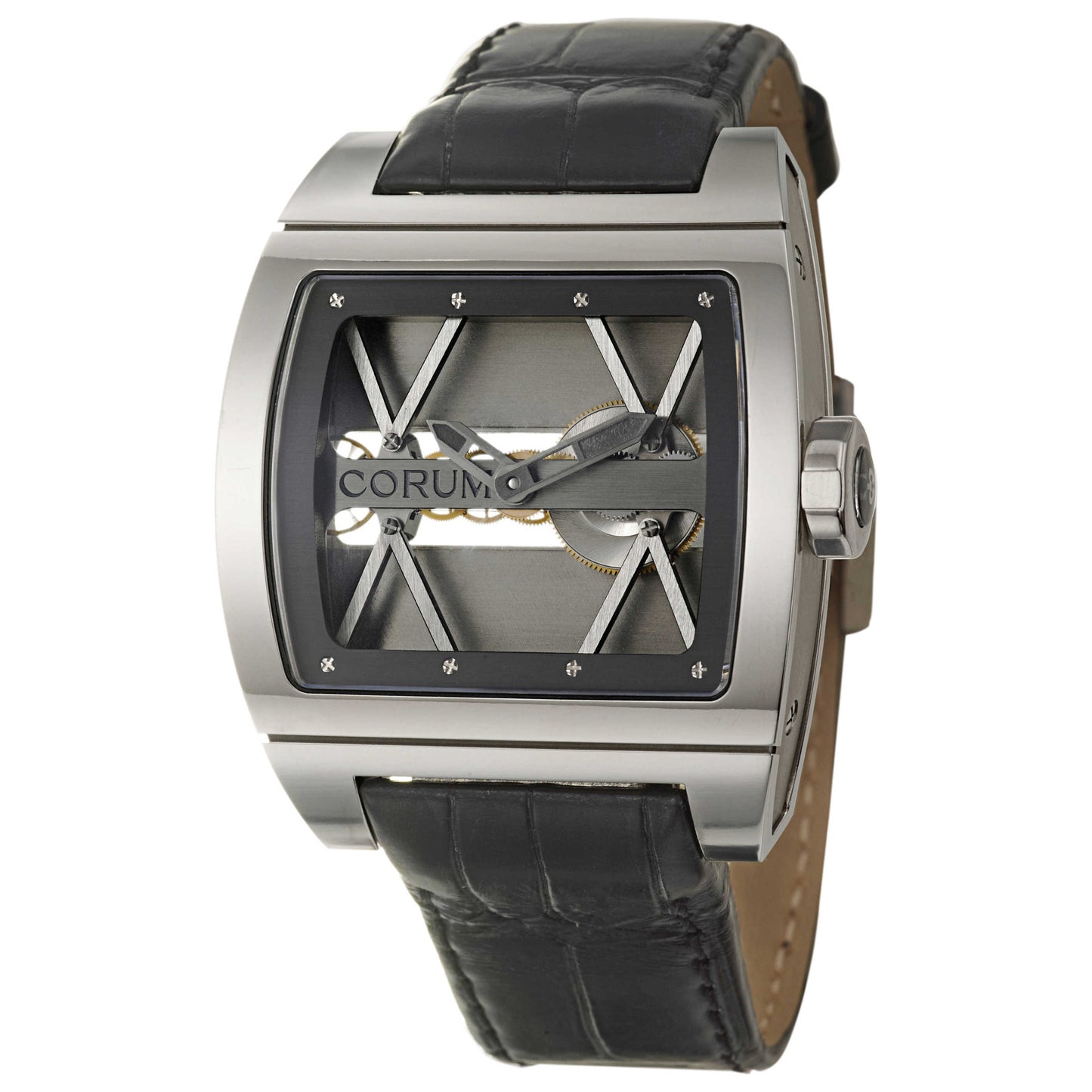 Front view of Corum Ti-Bridge Men's Manual-Wind Watch 007-400-04-0F81-0000