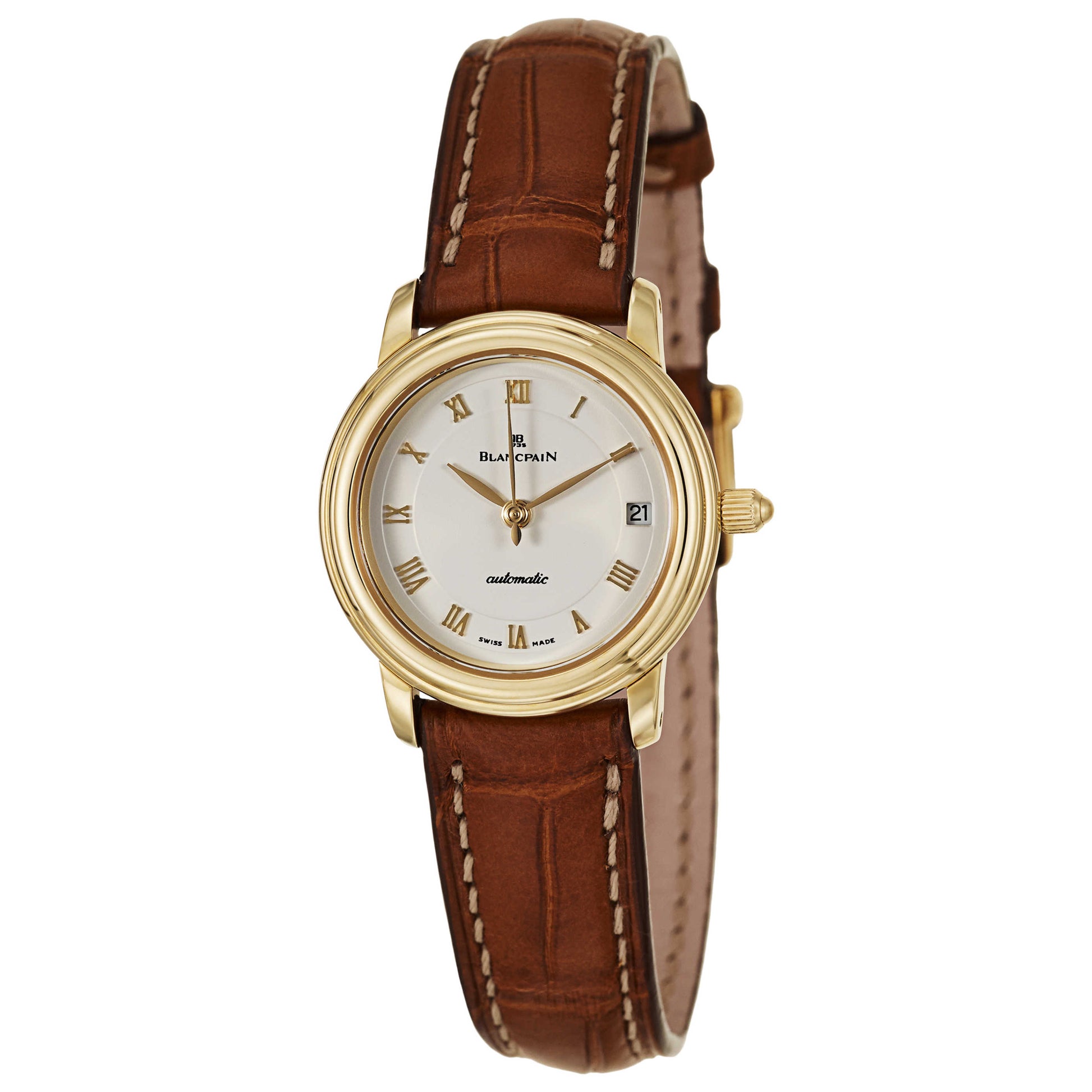 Front view of Blancpain Villeret Women's Automatic Watch 0096-1418-55