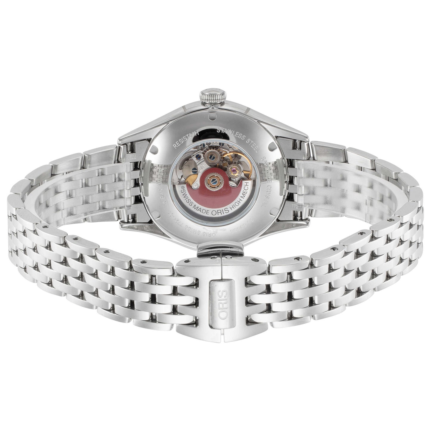 Back view of Oris Artelier Skeleton Women's Automatic Watch 01-560-7724-4031-07-8-17-79
