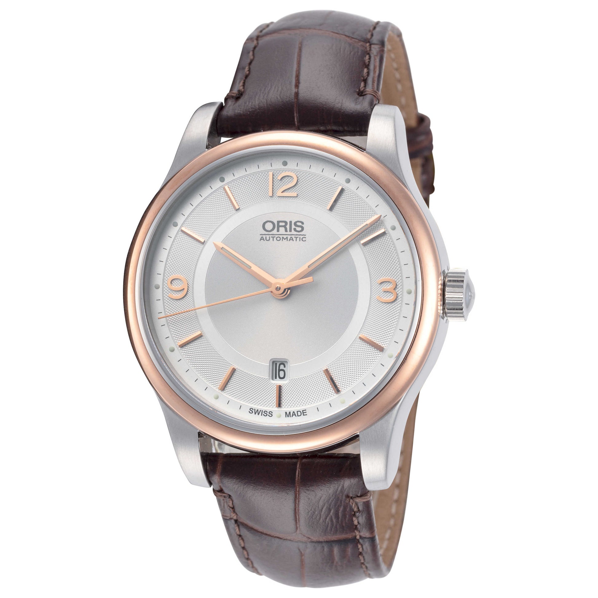 Front view of Oris Classic Men's Automatic Watch 01-733-7578-4331-07-5-18-10