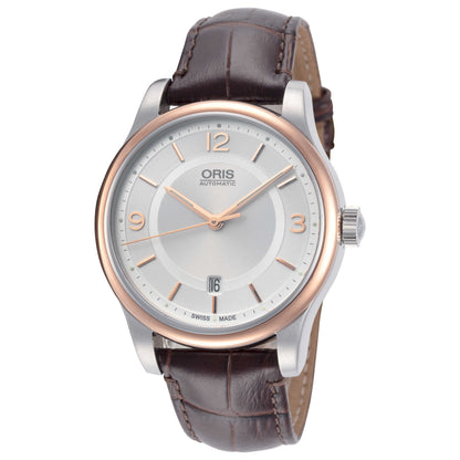 Front view of Oris Classic Men's Automatic Watch 01-733-7578-4331-07-5-18-10