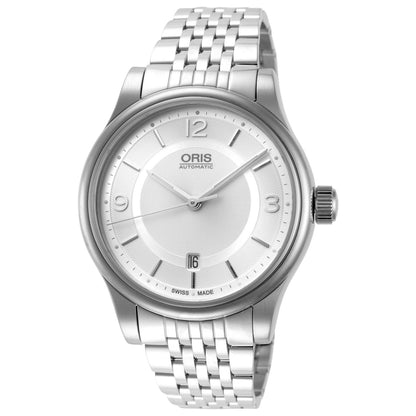 Front view of Oris Classic Men's Automatic Watch 01-733-7594-4031-07-8-20-10