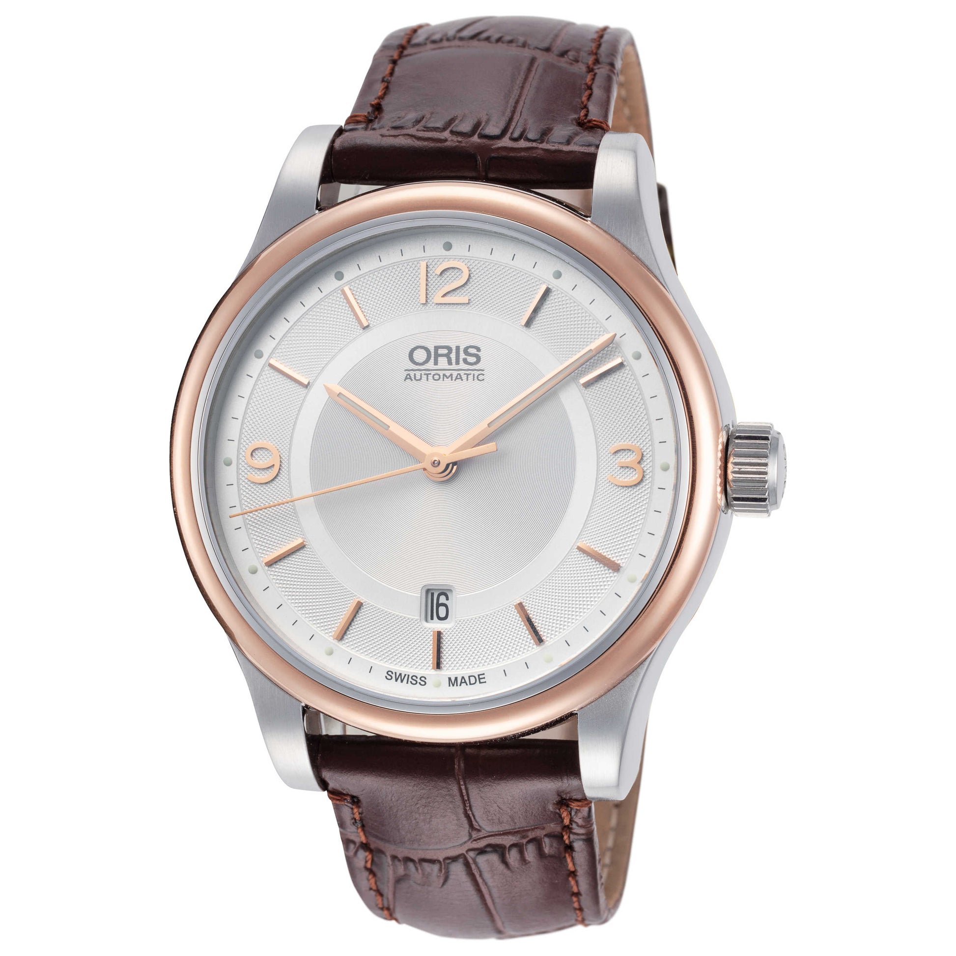 Front view of Oris Classic Men's Automatic Watch 01-733-7594-4331-07-5-20-12