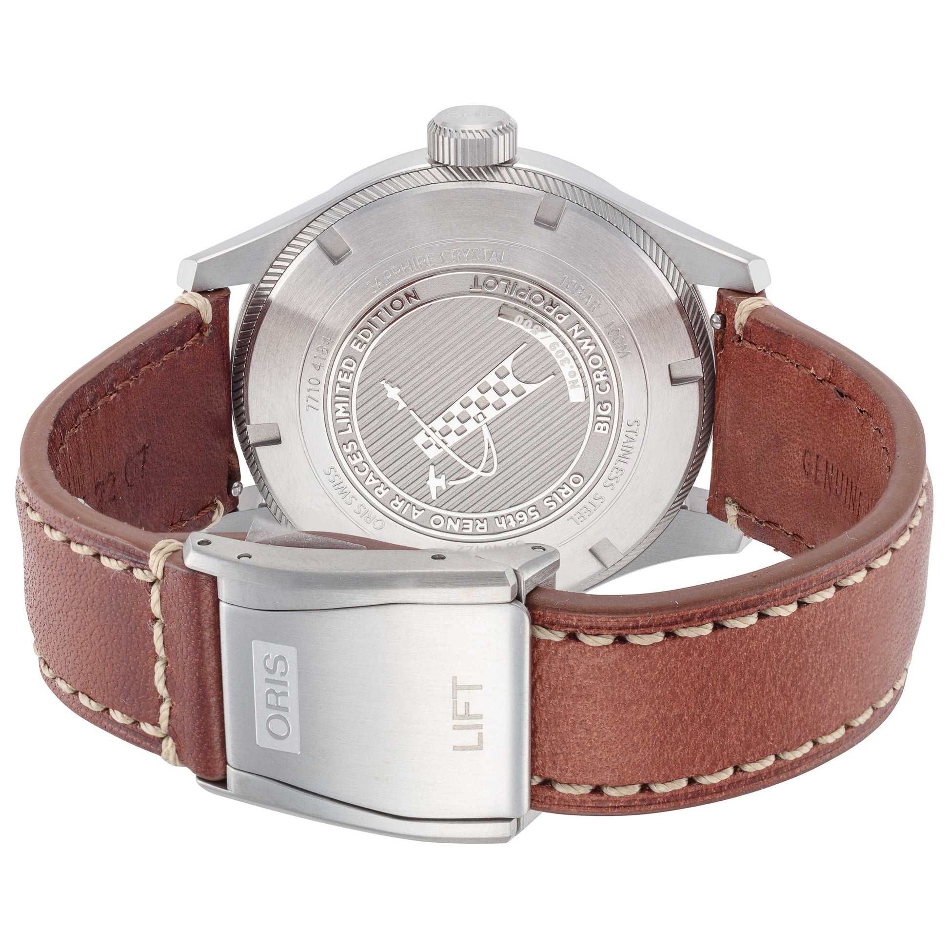 Back view of Oris 56th Reno Air Races Men's Automatic Watch 01-748-7710-4184-SET-LS