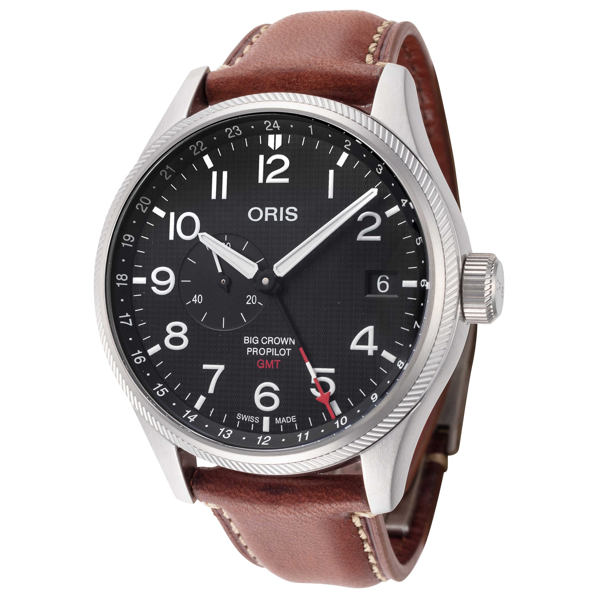 Front view of Oris 56th Reno Air Races Men's Automatic Watch 01-748-7710-4184-SET-LS