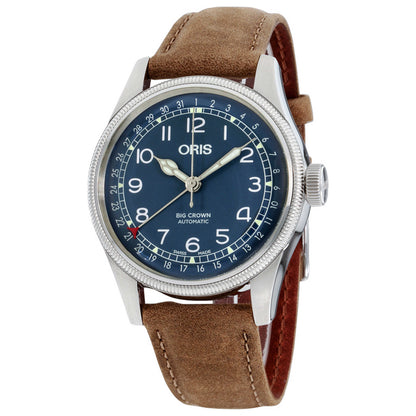 Front view of Oris Big Crown Men's Automatic Watch 01-754-7741-4065-LS-LITBRN