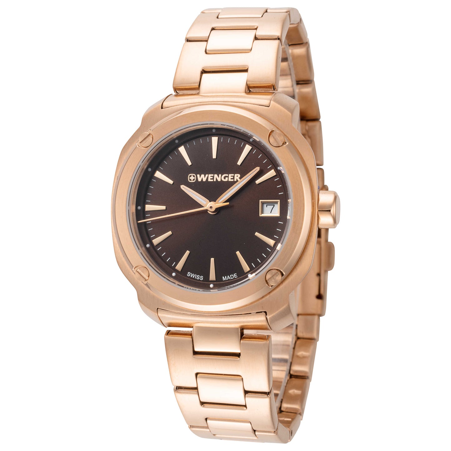 Front view of Wenger Edge Index Women's Quartz Watch 01.1121.105