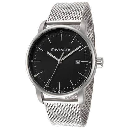 Front view of Wenger Urban Clasic Men's Quartz Watch 01.1741.114