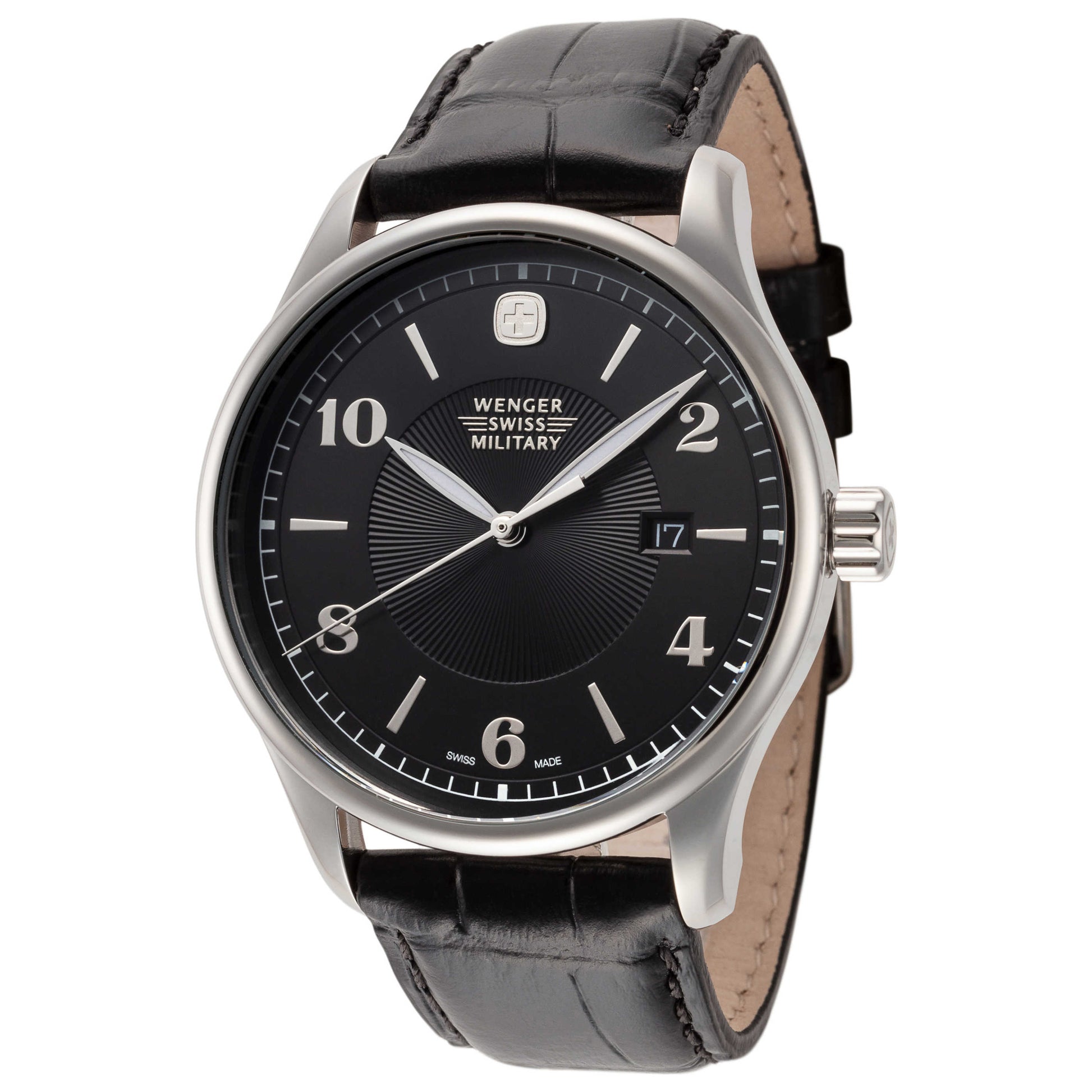 Front view of Wenger Classic Executive Men's Quartz Watch 01.9041.201C