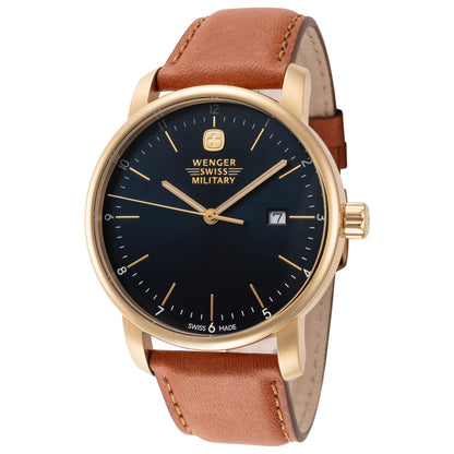 Front view of Wenger Urban Clasic Men's Quartz Watch 01.9041.217S